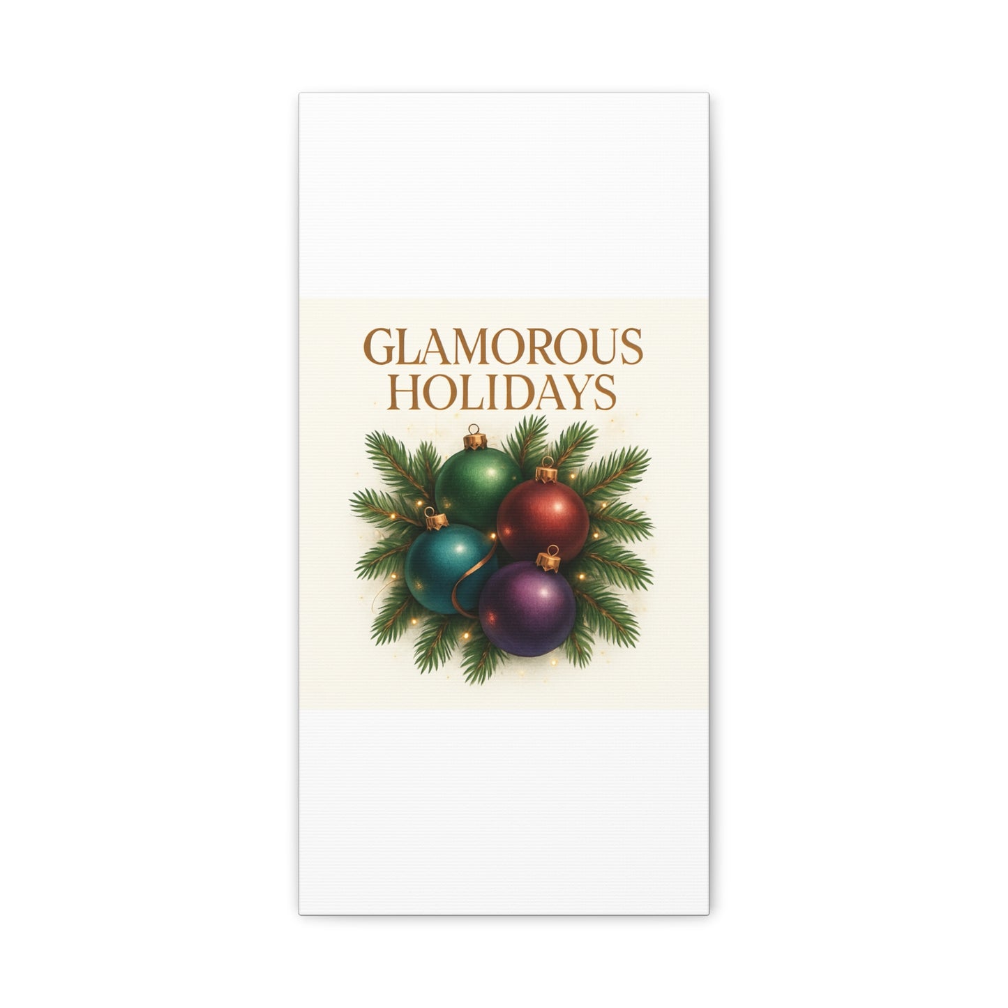 Glamorous Holidays Christmas Ornament Canvas Wall Art