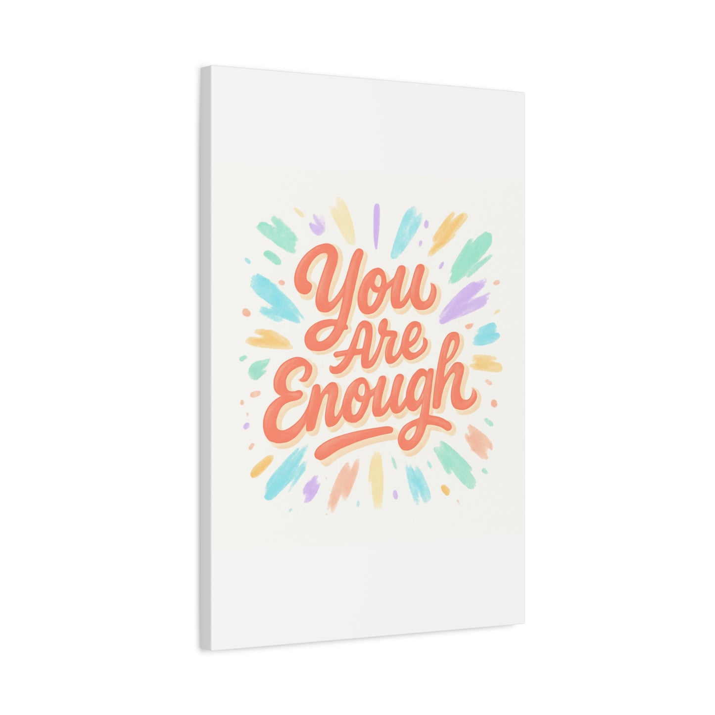 You Are Enough Canvas Wall Art — Inspirational Motivational Quote