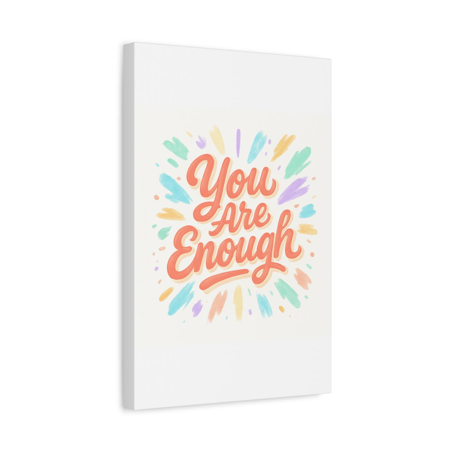 You Are Enough Canvas Wall Art — Inspirational Motivational Quote