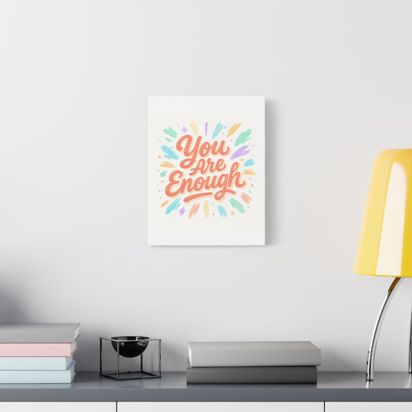 You Are Enough Canvas Wall Art — Inspirational Motivational Quote