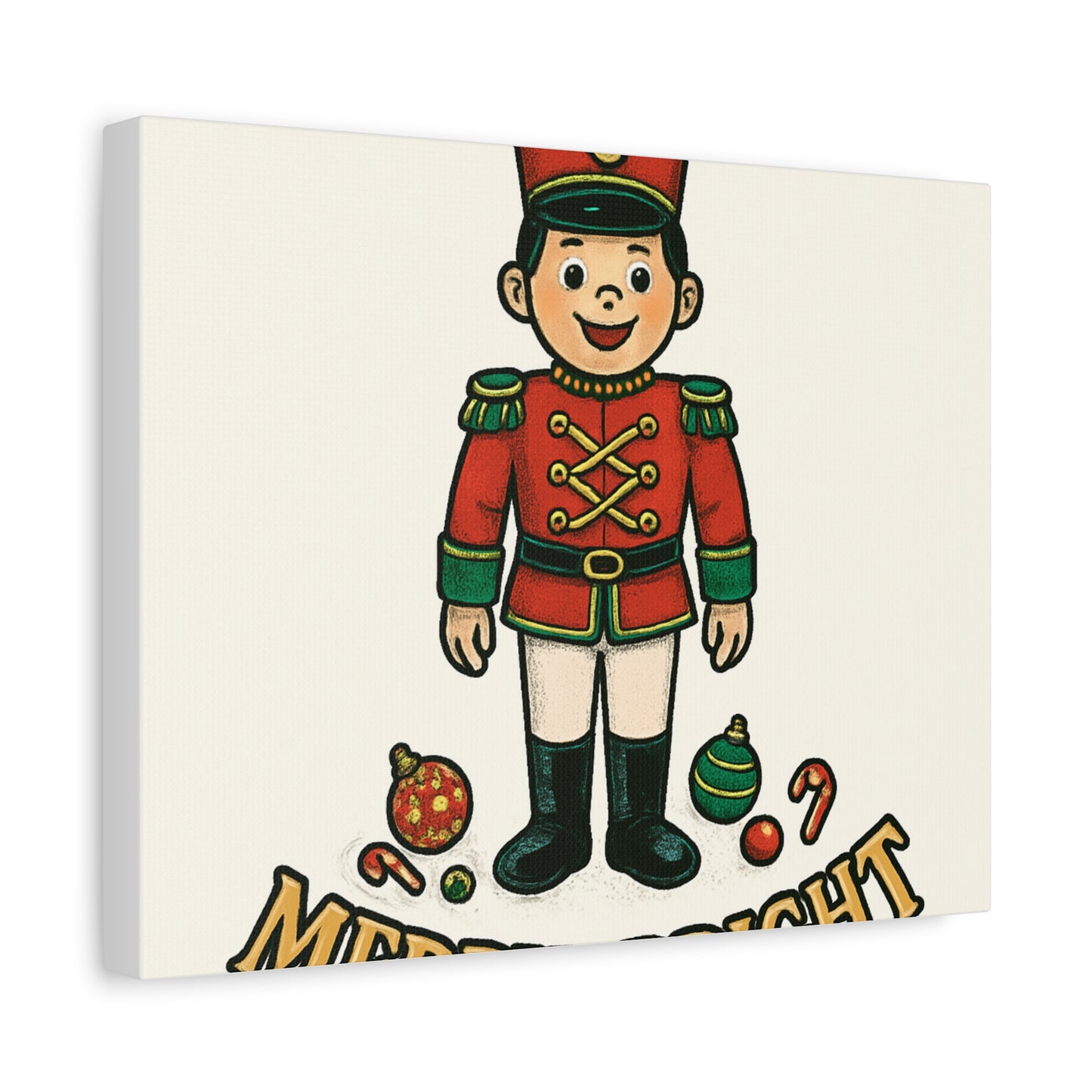 Nutcracker Soldier Matte Canvas Wall Art — Merry & Bright Holiday Decor