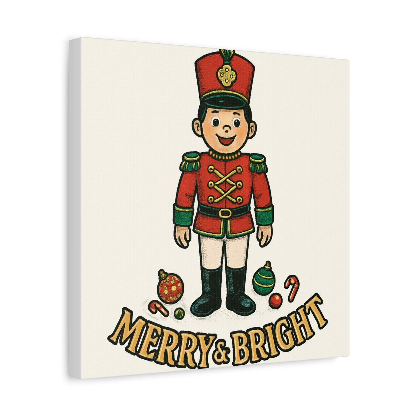 Nutcracker Soldier Matte Canvas Wall Art — Merry & Bright Holiday Decor