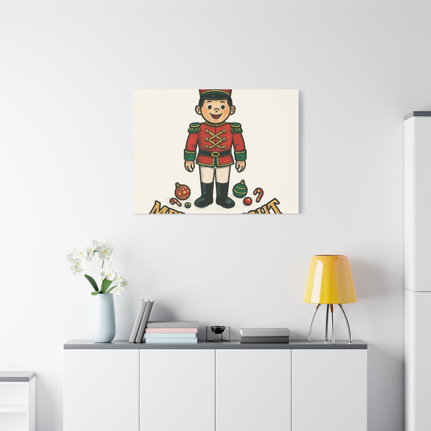 Nutcracker Soldier Matte Canvas Wall Art — Merry & Bright Holiday Decor