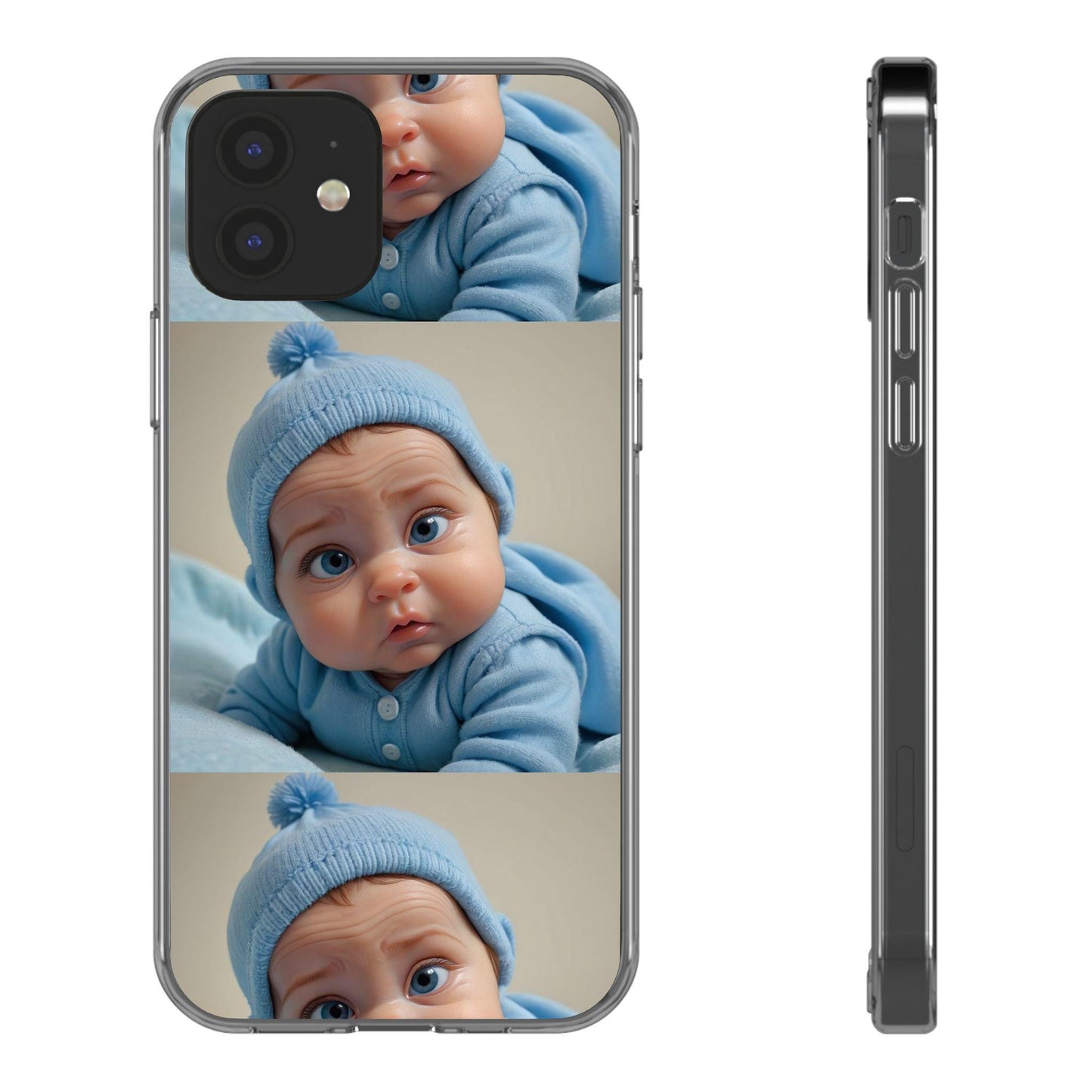Adorable Baby Clear Phone Case: Unique Photo Gift