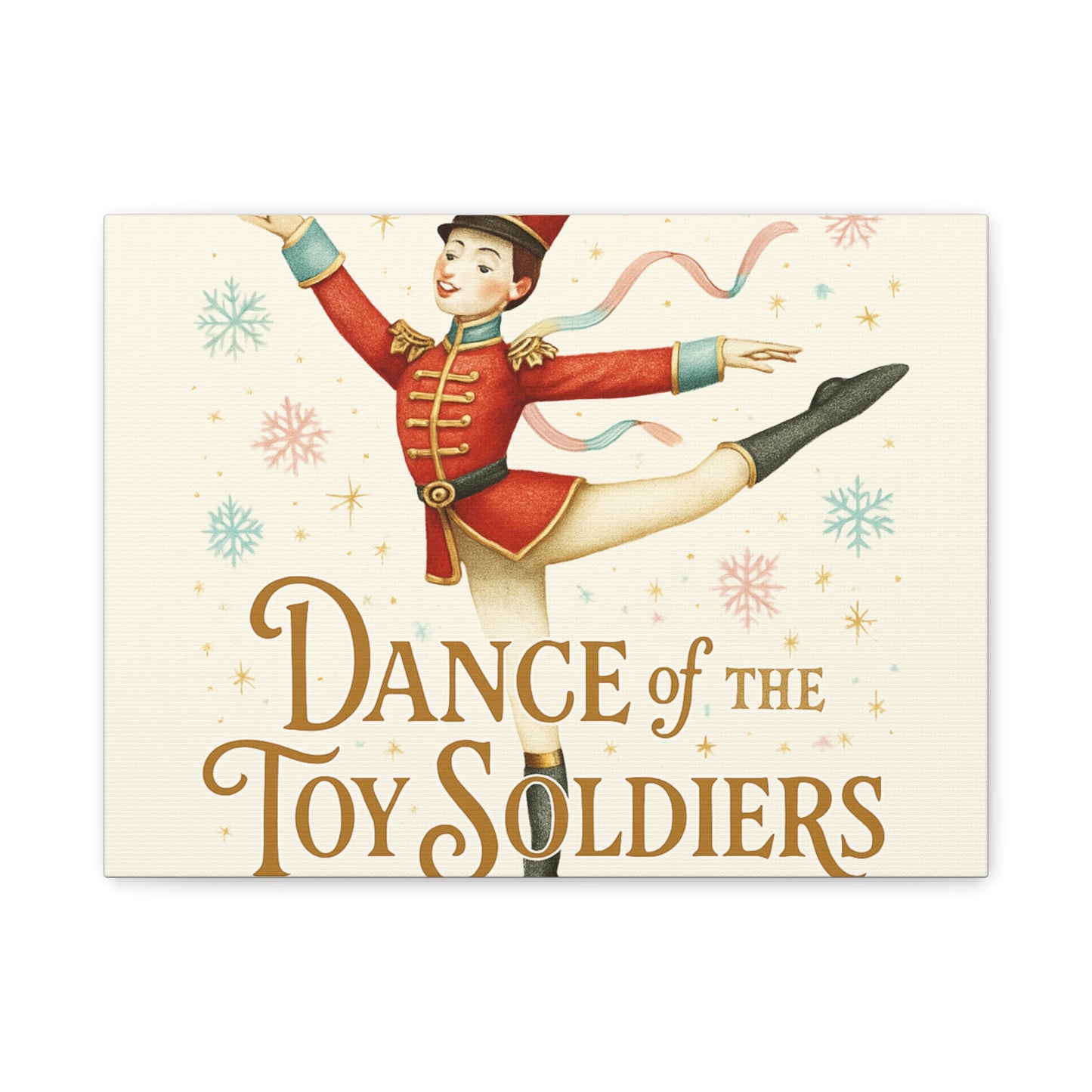 Dance of the Toy Soldiers Canvas Wall Art — Vintage Nutcracker Ballet Print