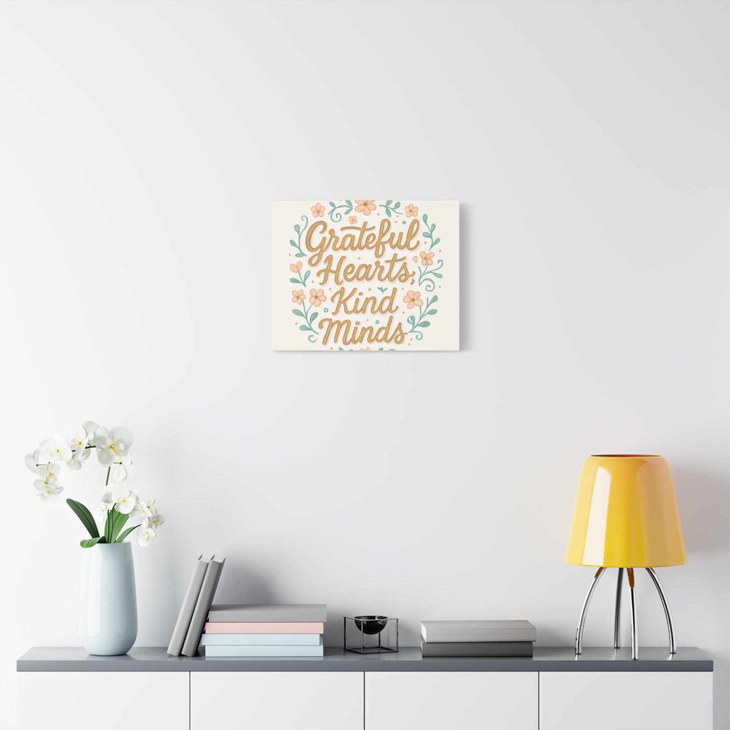 Grateful Hearts Kind Minds Canvas Wall Art