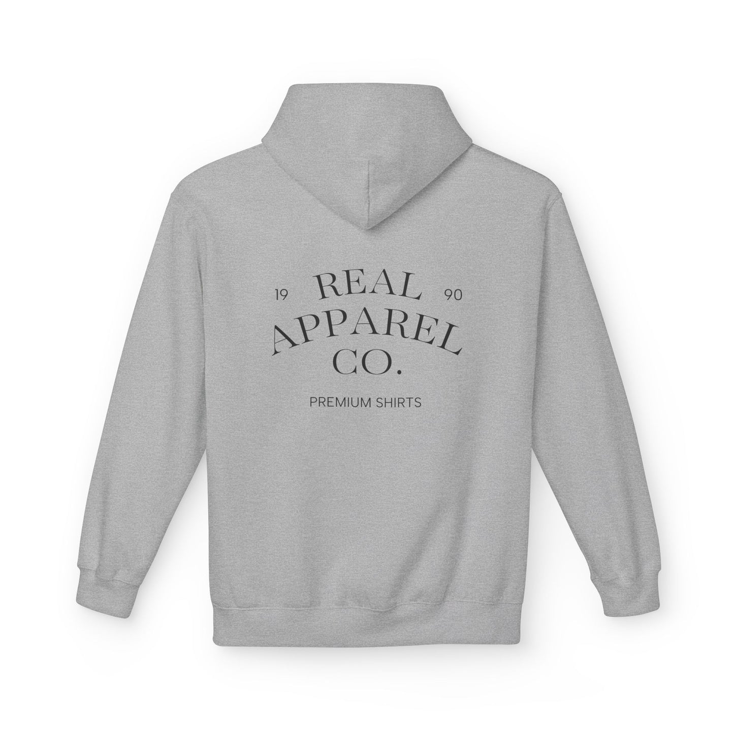 Real Apparel Co. Hoodie — Minimal Vintage Logo Pullover