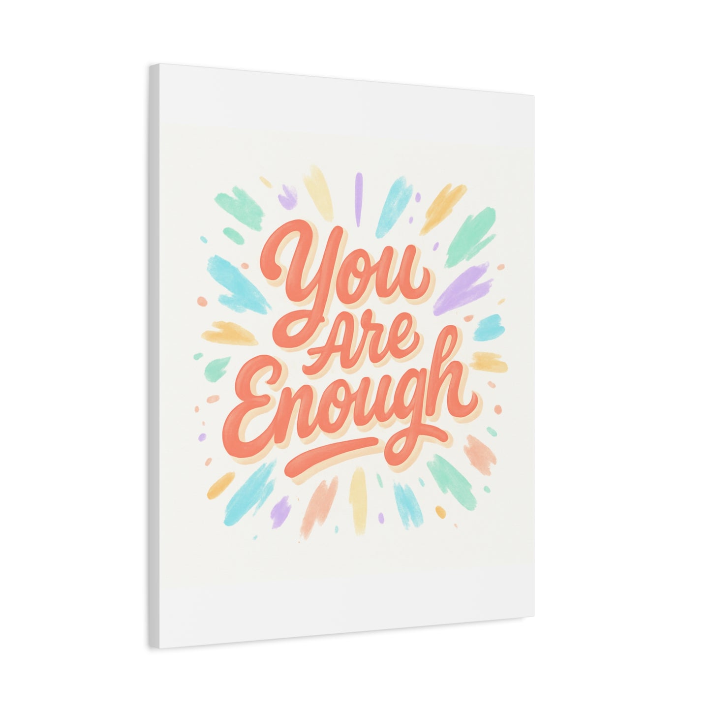 You Are Enough Canvas Wall Art — Inspirational Motivational Quote