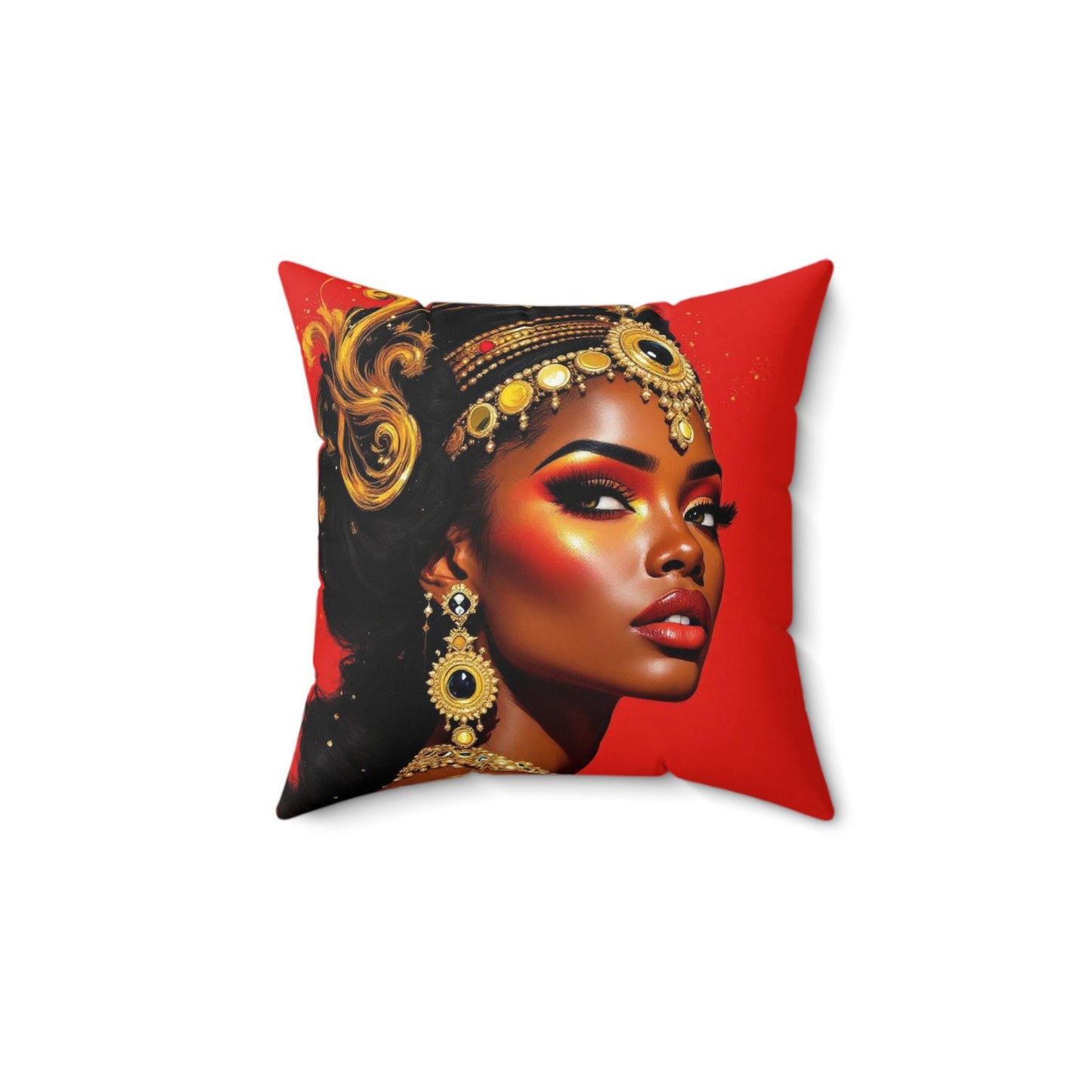 Bold Beauty Afrocentric Square Pillow | Home Decor, Art Pillow, Throw Cushion, Gift for Her, Black History Month Decor