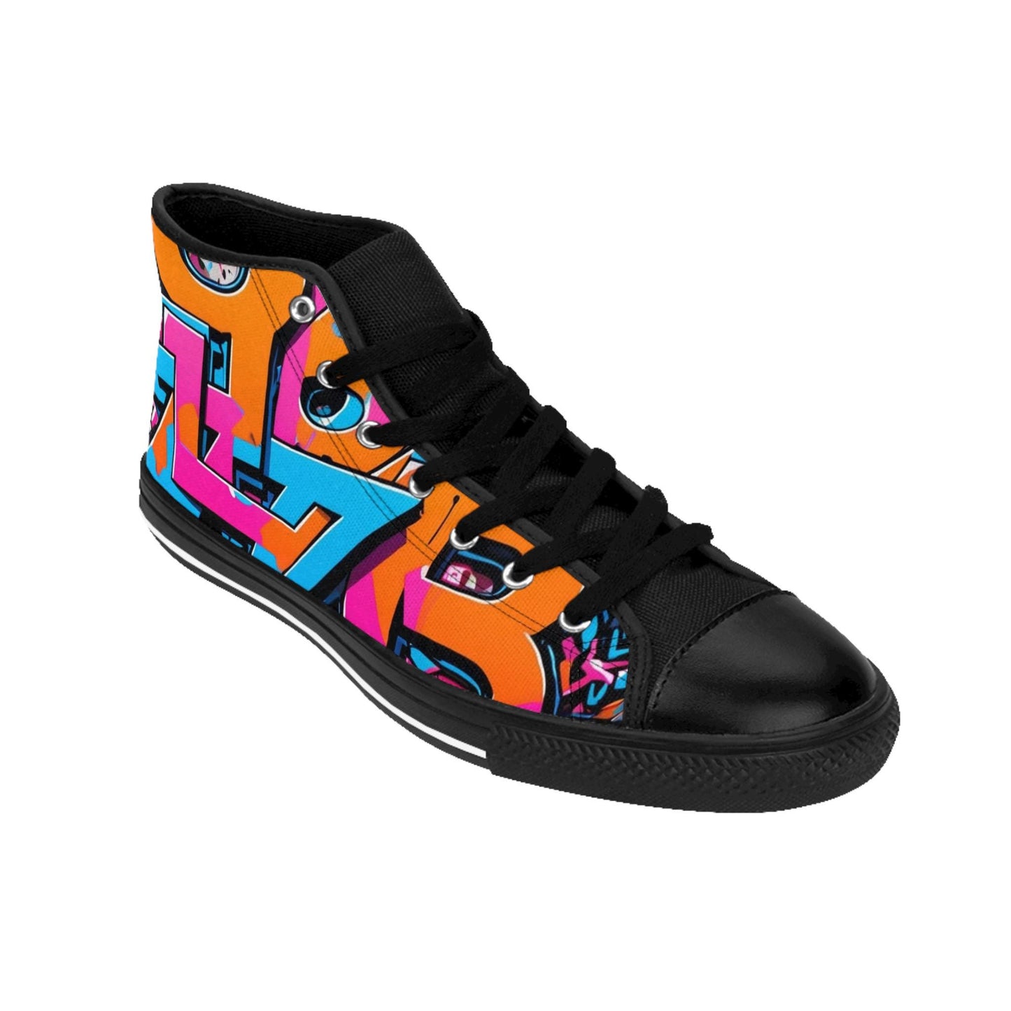 Vibrant High-Top Sneakers: Women's Nylon Canvas Athletic Shoes