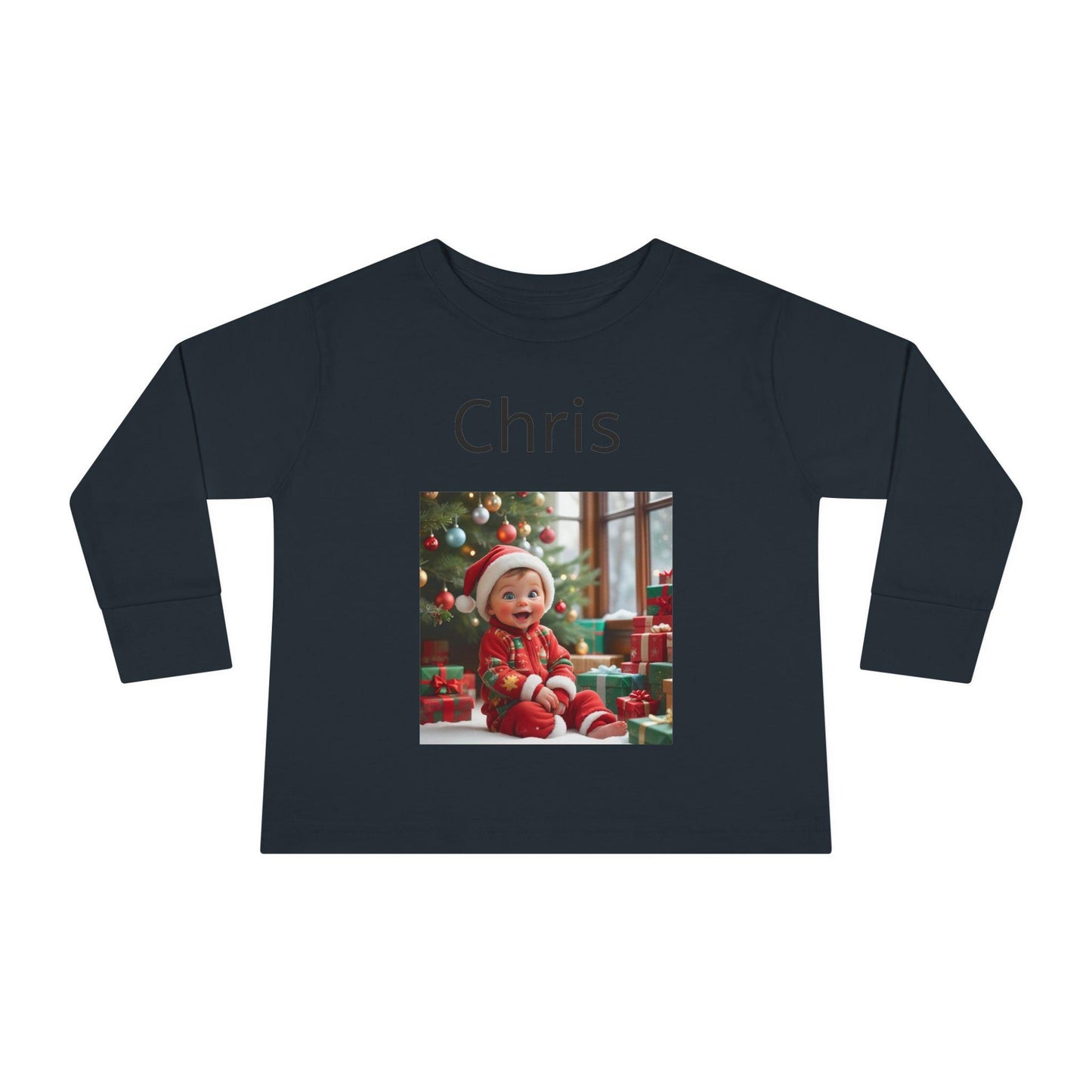 Festive Toddler Long Sleeve Tee, Christmas Shirt, Holiday Outfits, Winter Wear, Cute Baby Gift, Toddler Clothes