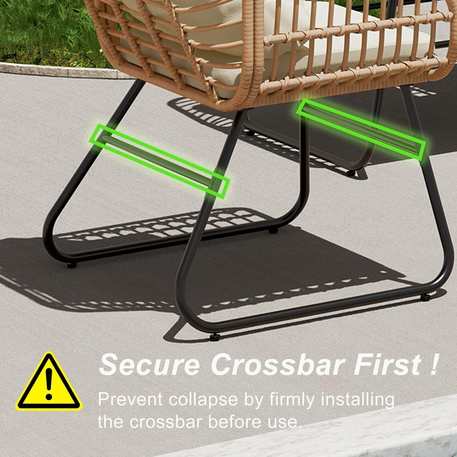 Stylish Four-Piece Outdoor Rattan Furniture Set with Cushions-4