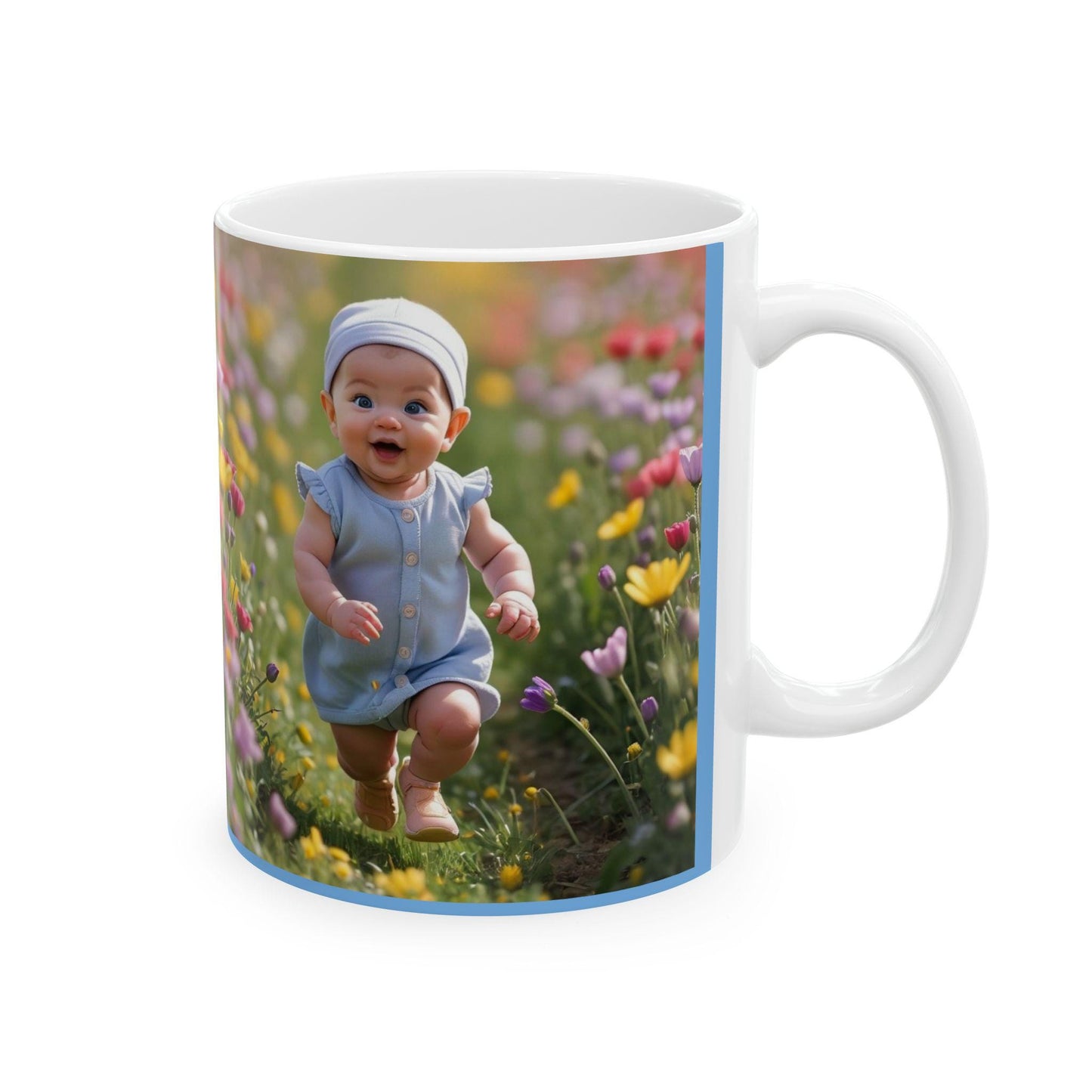 Charming Floral Baby Mug - Adorable 11oz/15oz Drinkware, Perfect for Baby Showers, Gifting, Home Decor, Birthdays, Mother's Day