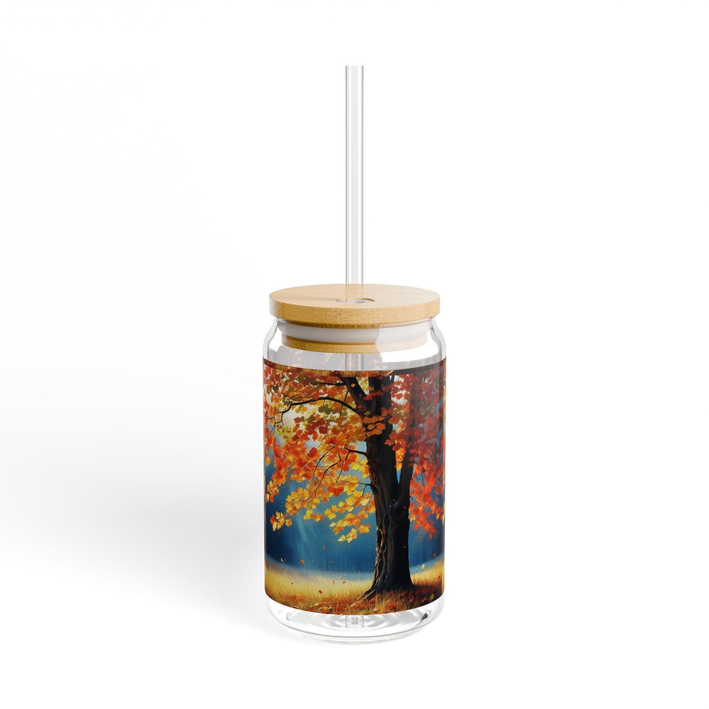 Autumn-Themed Sipper Glass, 16oz | Perfect for Fall, Eco-Friendly Beverage Container, Great for Gifting, Unique Home Decor, Coffee & [...]