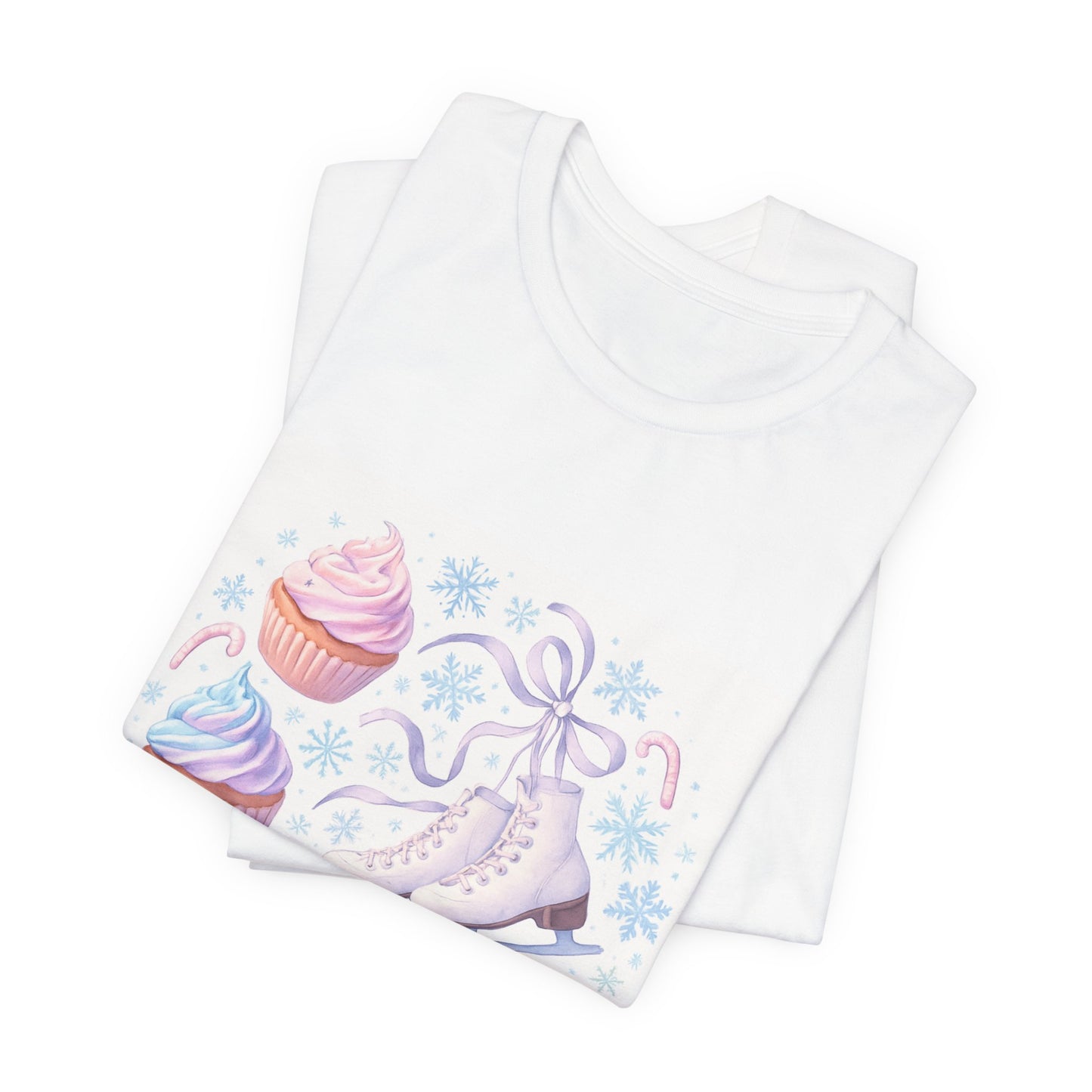 Winter Magic Party T-Shirt — Ice Skate & Cupcakes Holiday Tee