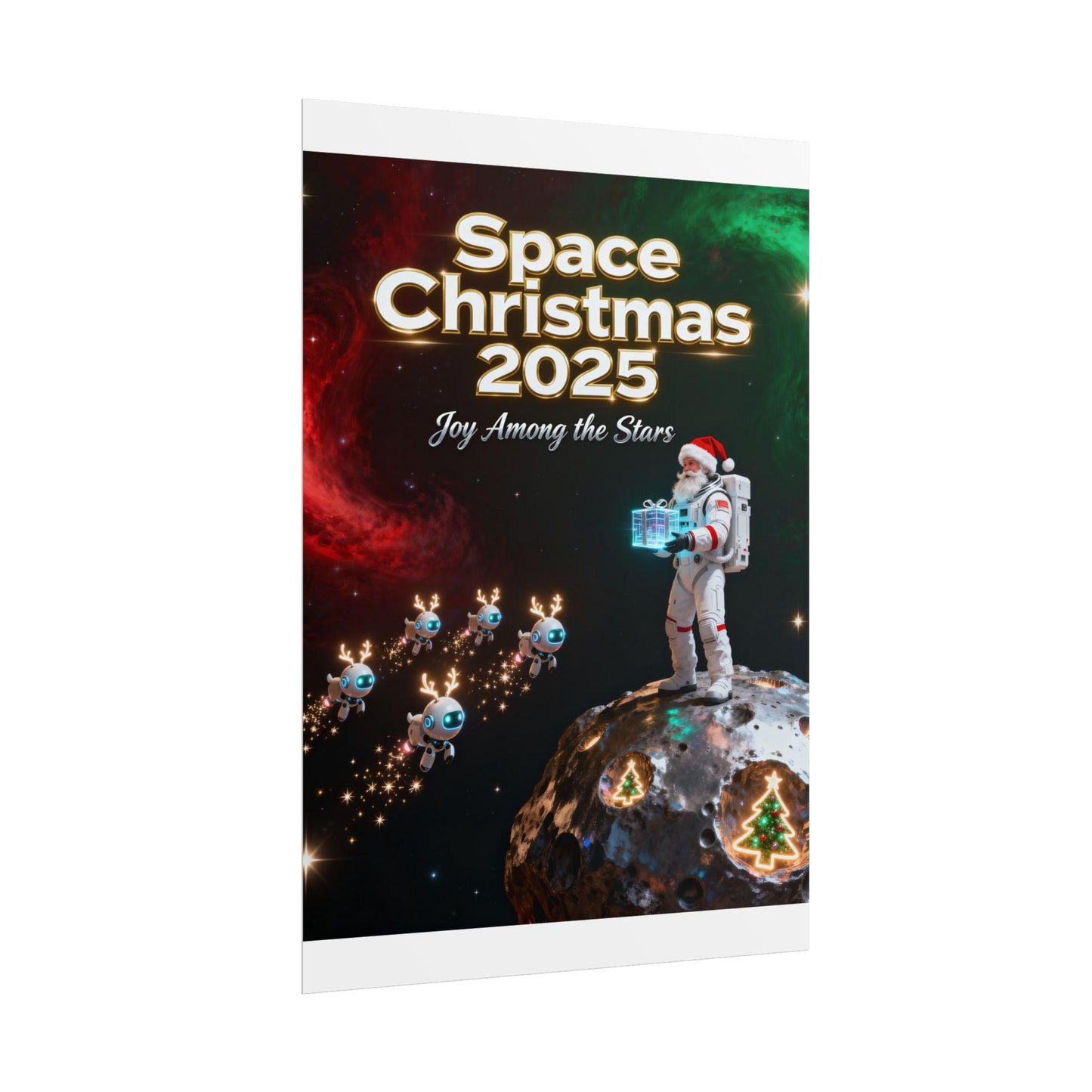 Space Christmas 2025 Rolled Poster - Joy Among the Stars, Cosmic Wall Art, Space-Themed Holiday Decor, Astronaut Christmas Gift, [...]