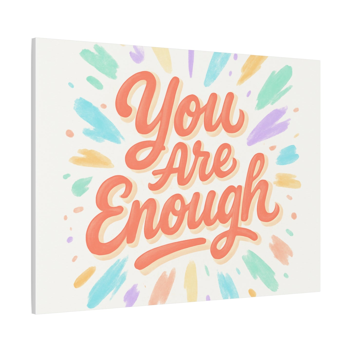 You Are Enough Canvas Wall Art — Inspirational Motivational Quote