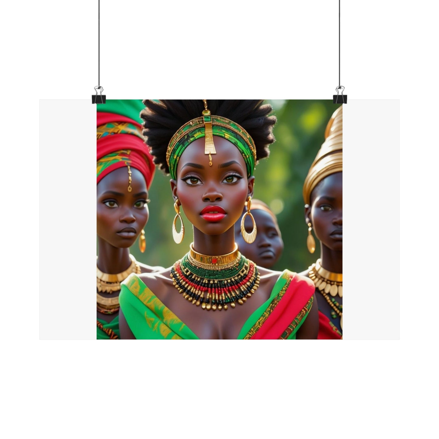 African Queen Matte Poster — Vibrant Cultural Wall Art