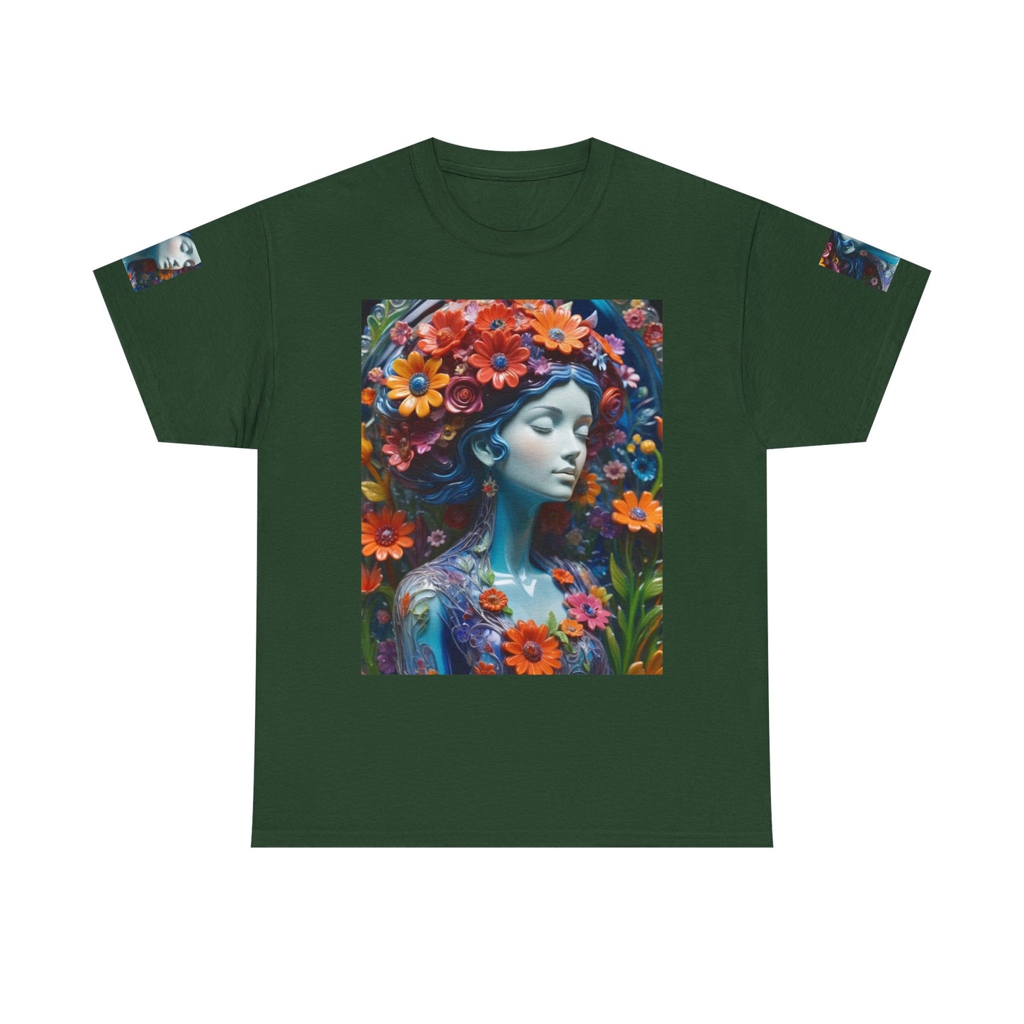 Floral Goddess T‑Shirt — Vibrant Flower Crown Art Tee