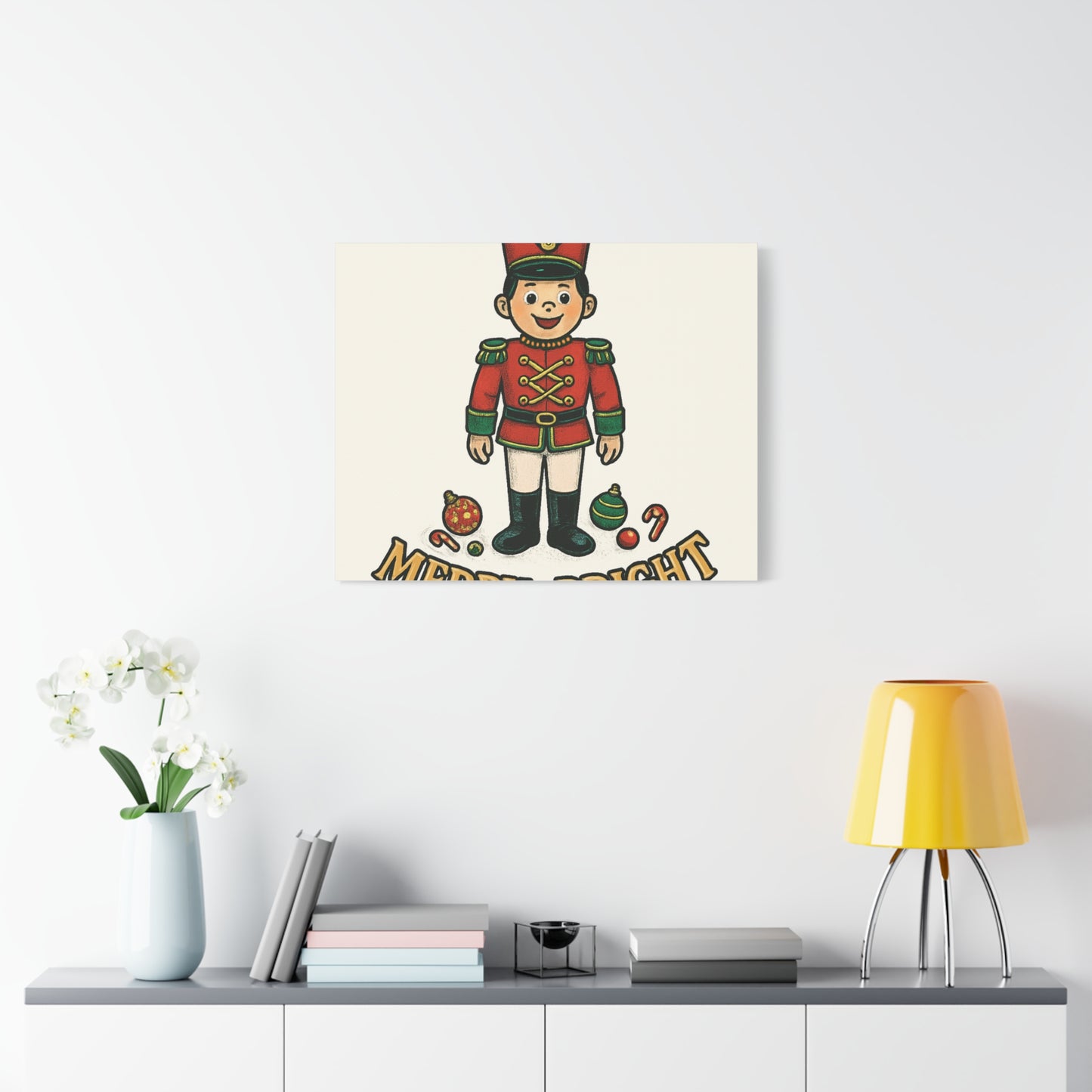 Nutcracker Soldier Matte Canvas Wall Art — Merry & Bright Holiday Decor