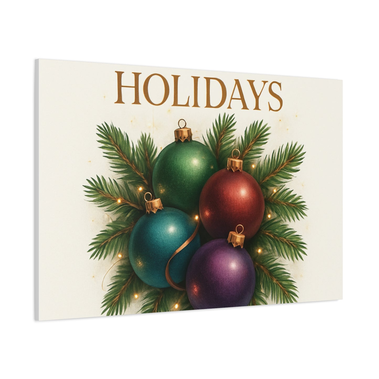 Glamorous Holidays Christmas Ornament Canvas Wall Art