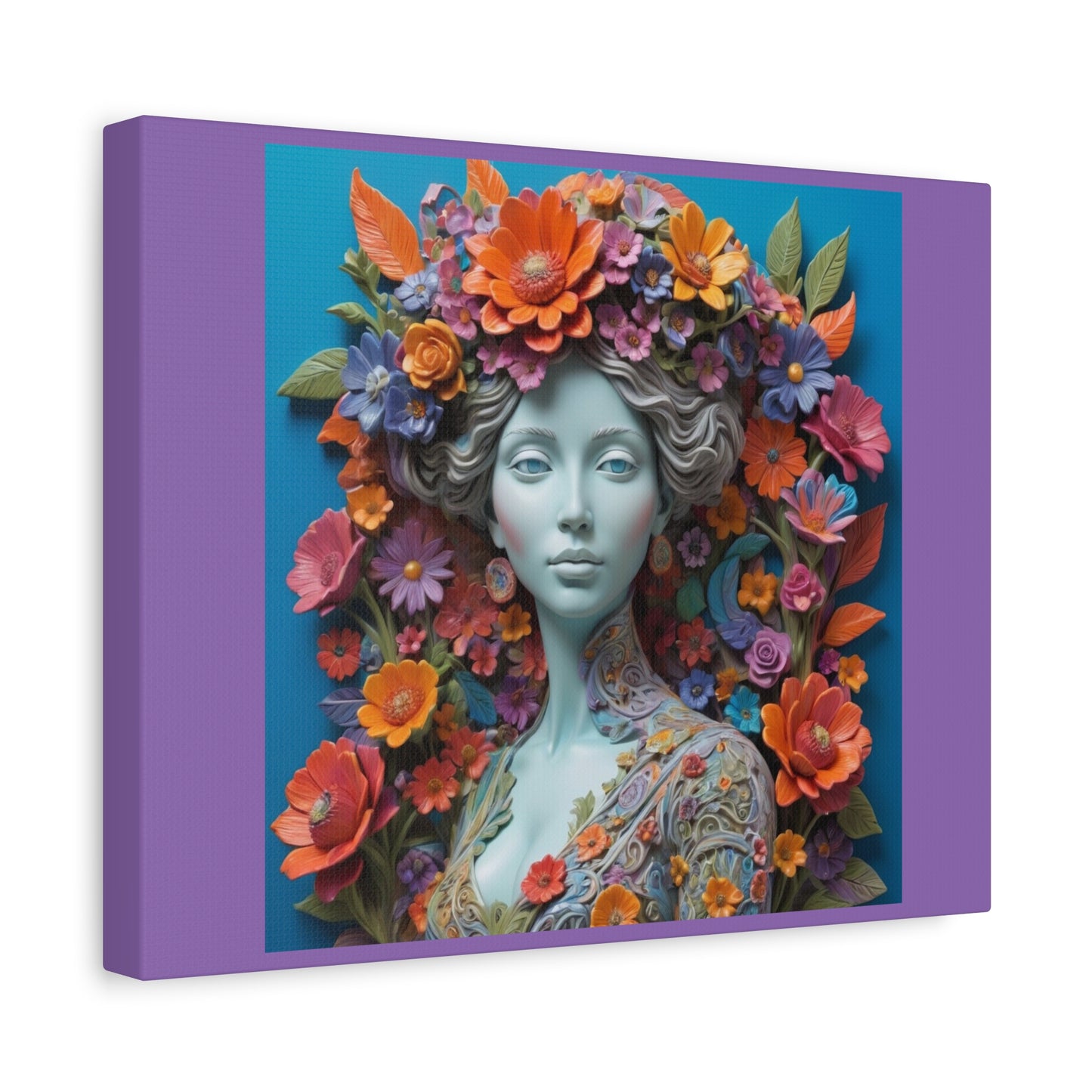 Floral Goddess Matte Canvas Print — Stretched Wall Art