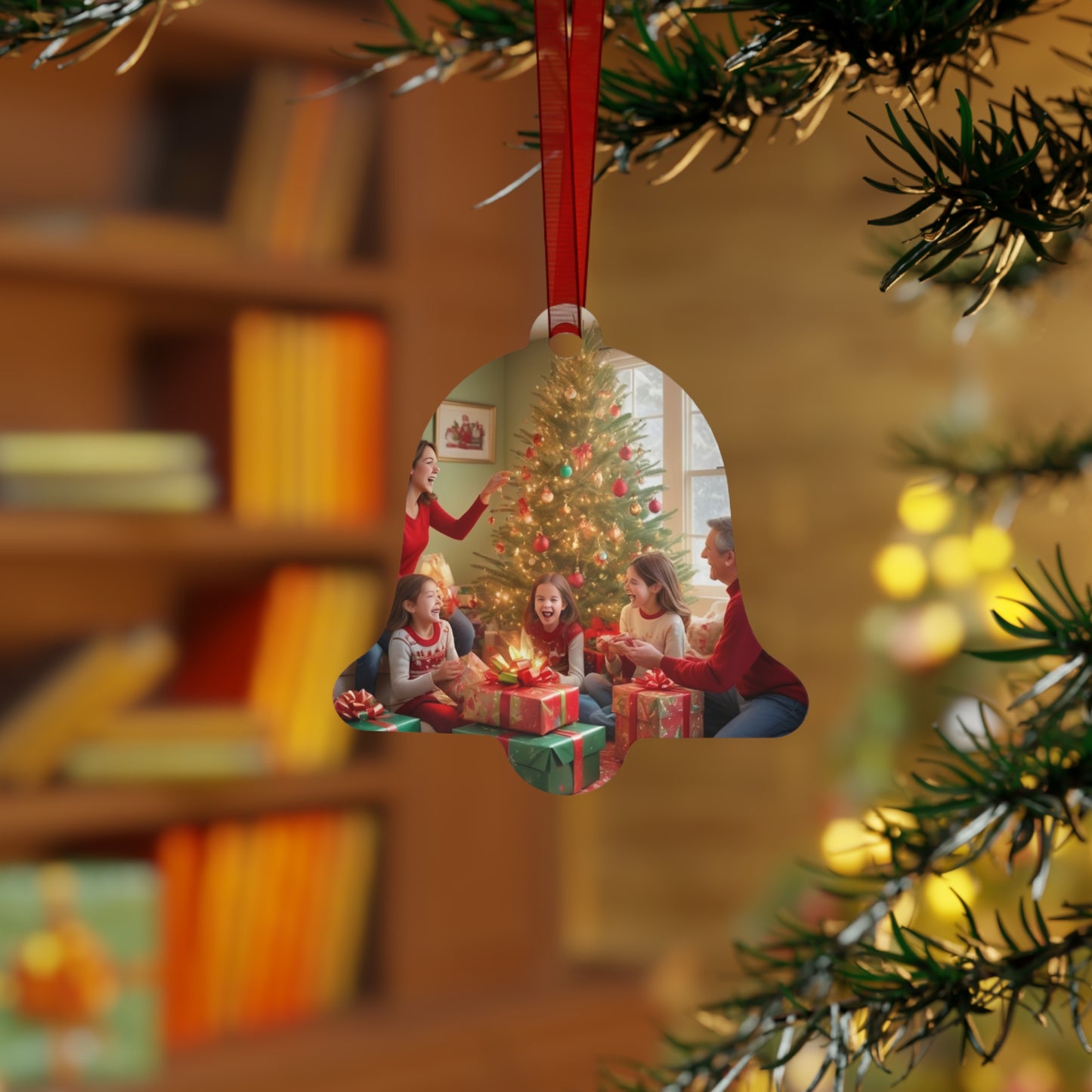 Bell Metal Ornament — Personalized Christmas Photo Keepsake Ornament