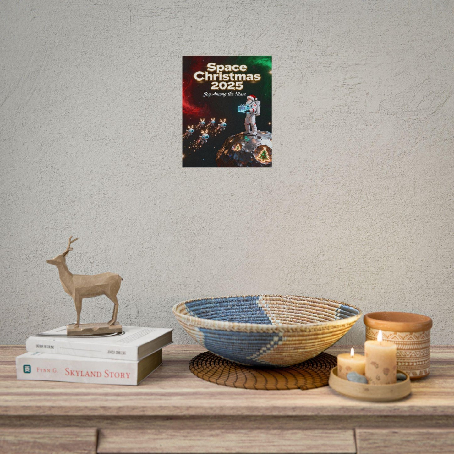 Space Christmas 2025 Rolled Poster - Joy Among the Stars, Cosmic Wall Art, Space-Themed Holiday Decor, Astronaut Christmas Gift, [...]