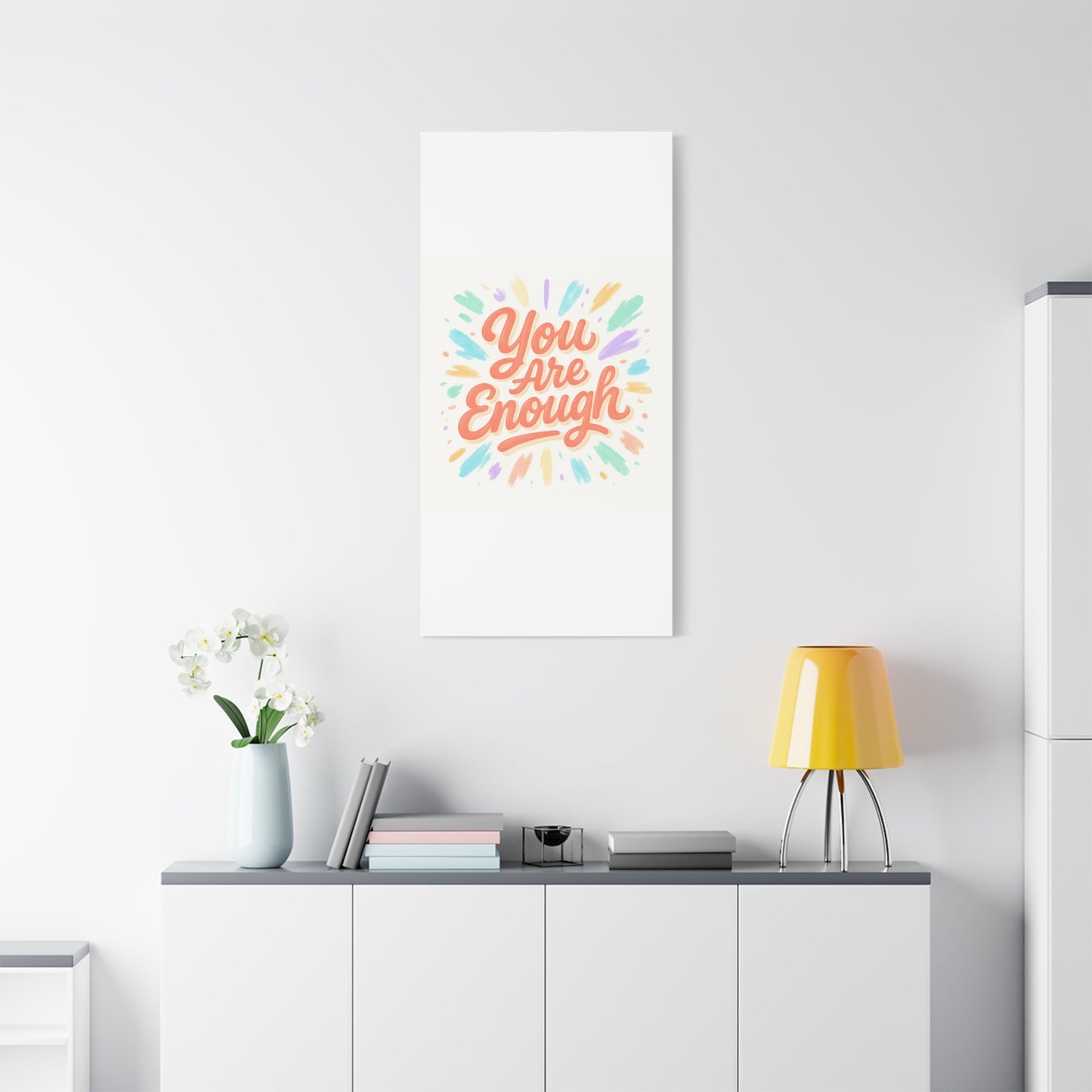 You Are Enough Canvas Wall Art — Inspirational Motivational Quote