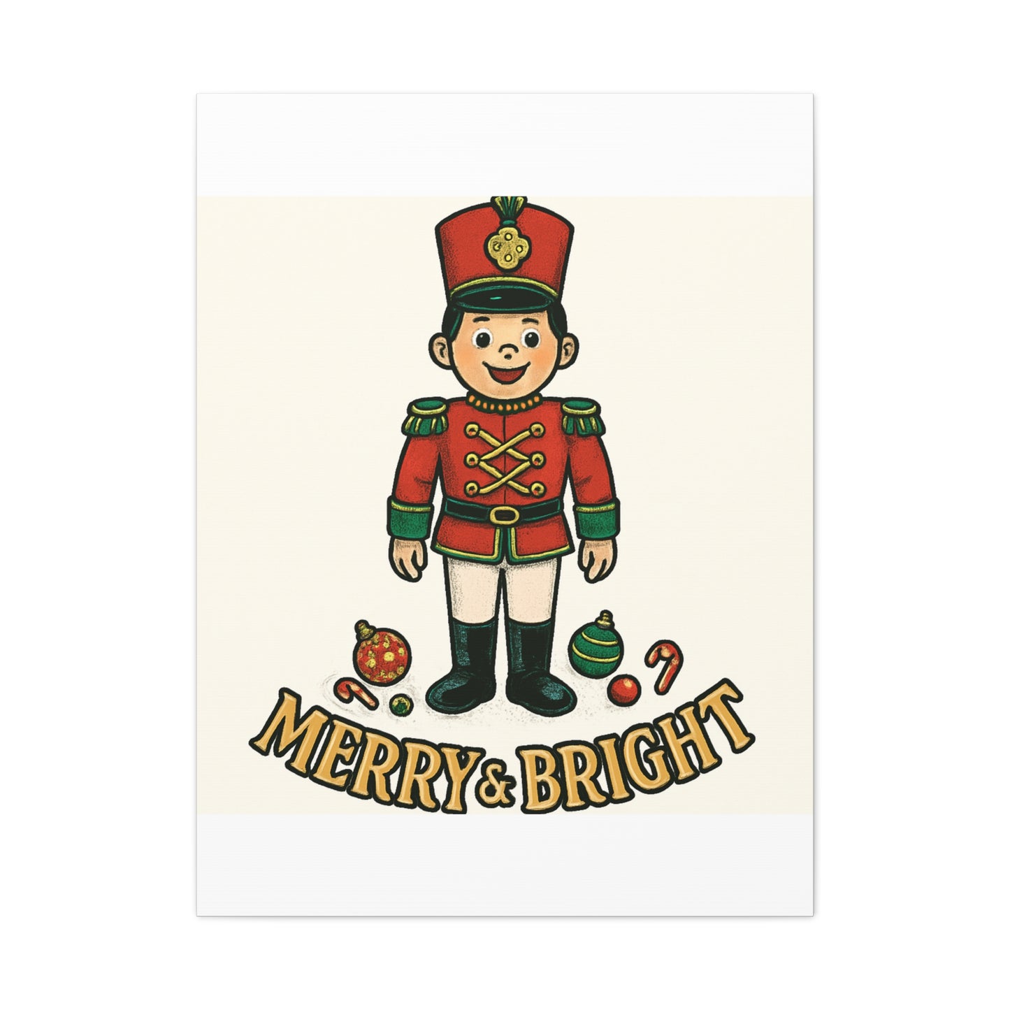Nutcracker Soldier Matte Canvas Wall Art — Merry & Bright Holiday Decor