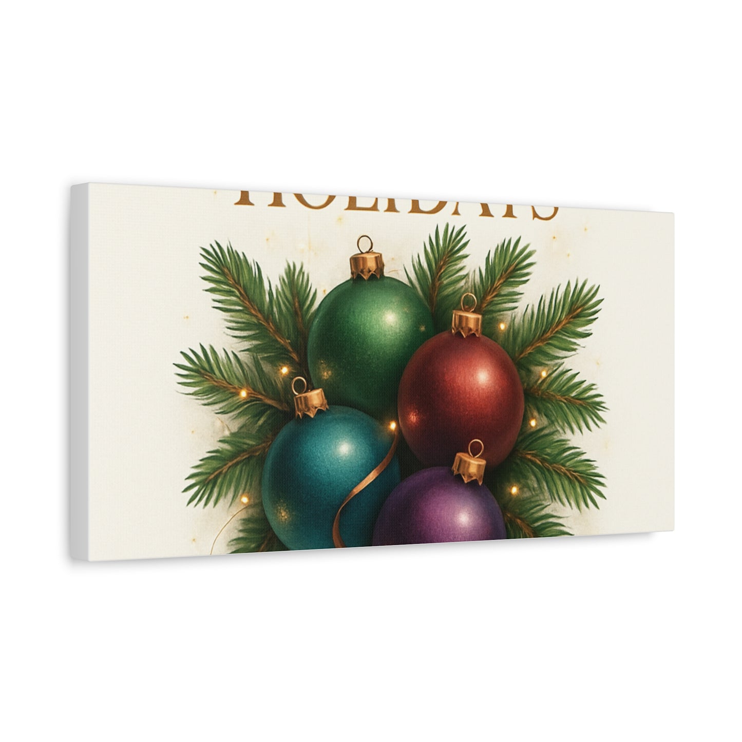 Glamorous Holidays Christmas Ornament Canvas Wall Art