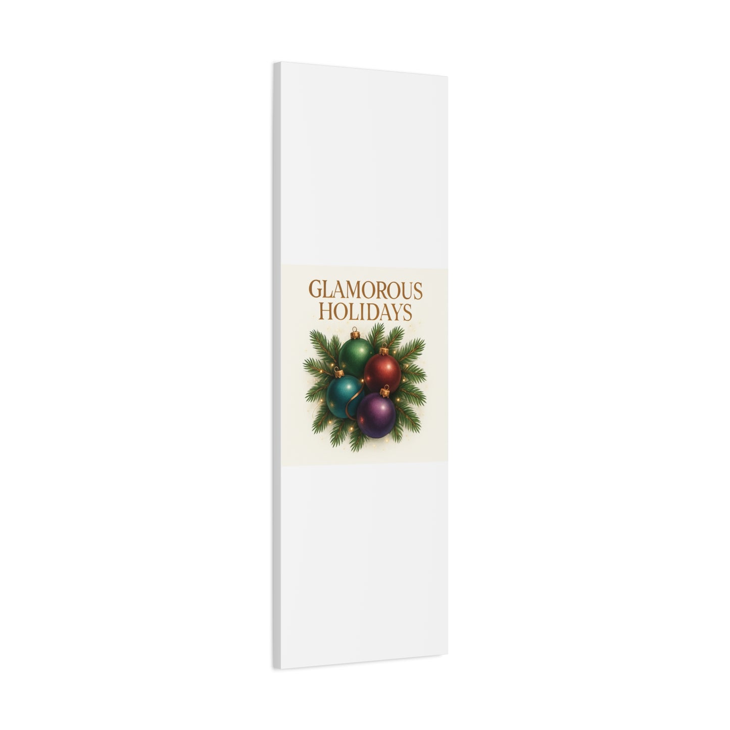 Glamorous Holidays Christmas Ornament Canvas Wall Art