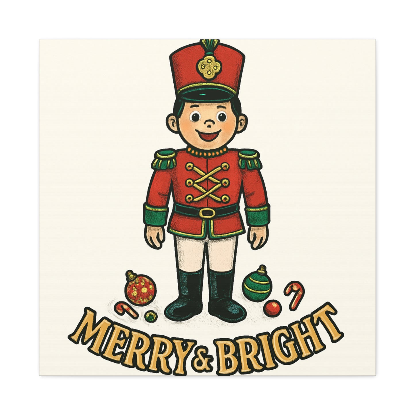 Nutcracker Soldier Matte Canvas Wall Art — Merry & Bright Holiday Decor