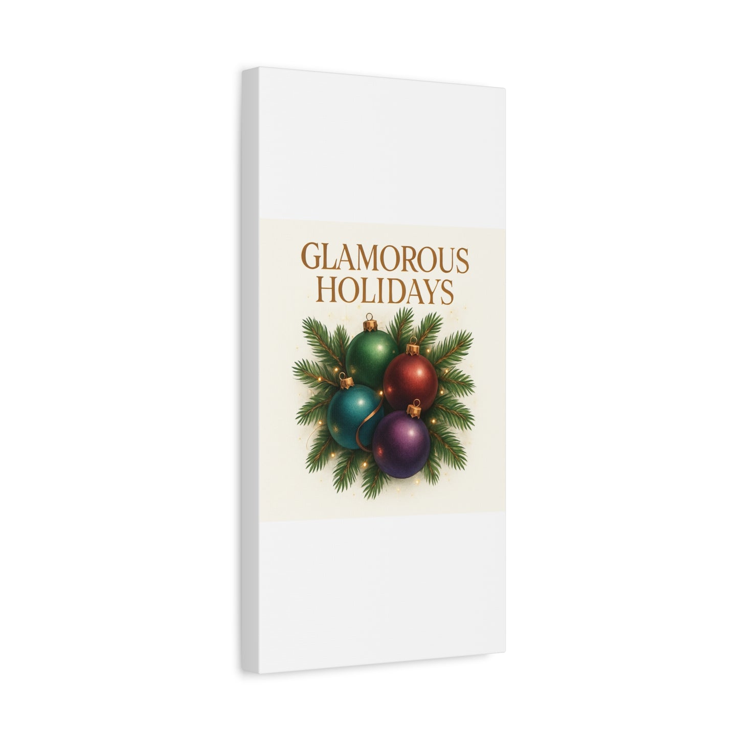 Glamorous Holidays Christmas Ornament Canvas Wall Art