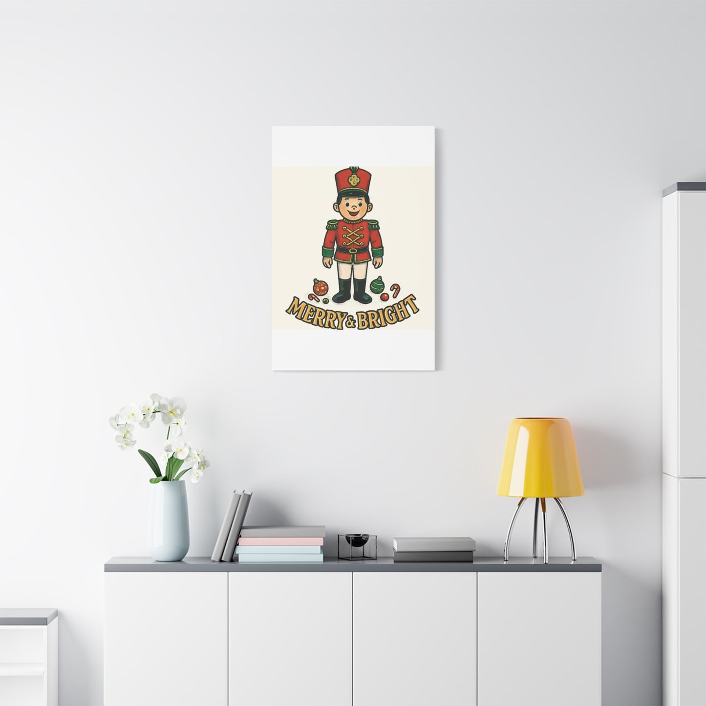 Nutcracker Soldier Matte Canvas Wall Art — Merry & Bright Holiday Decor