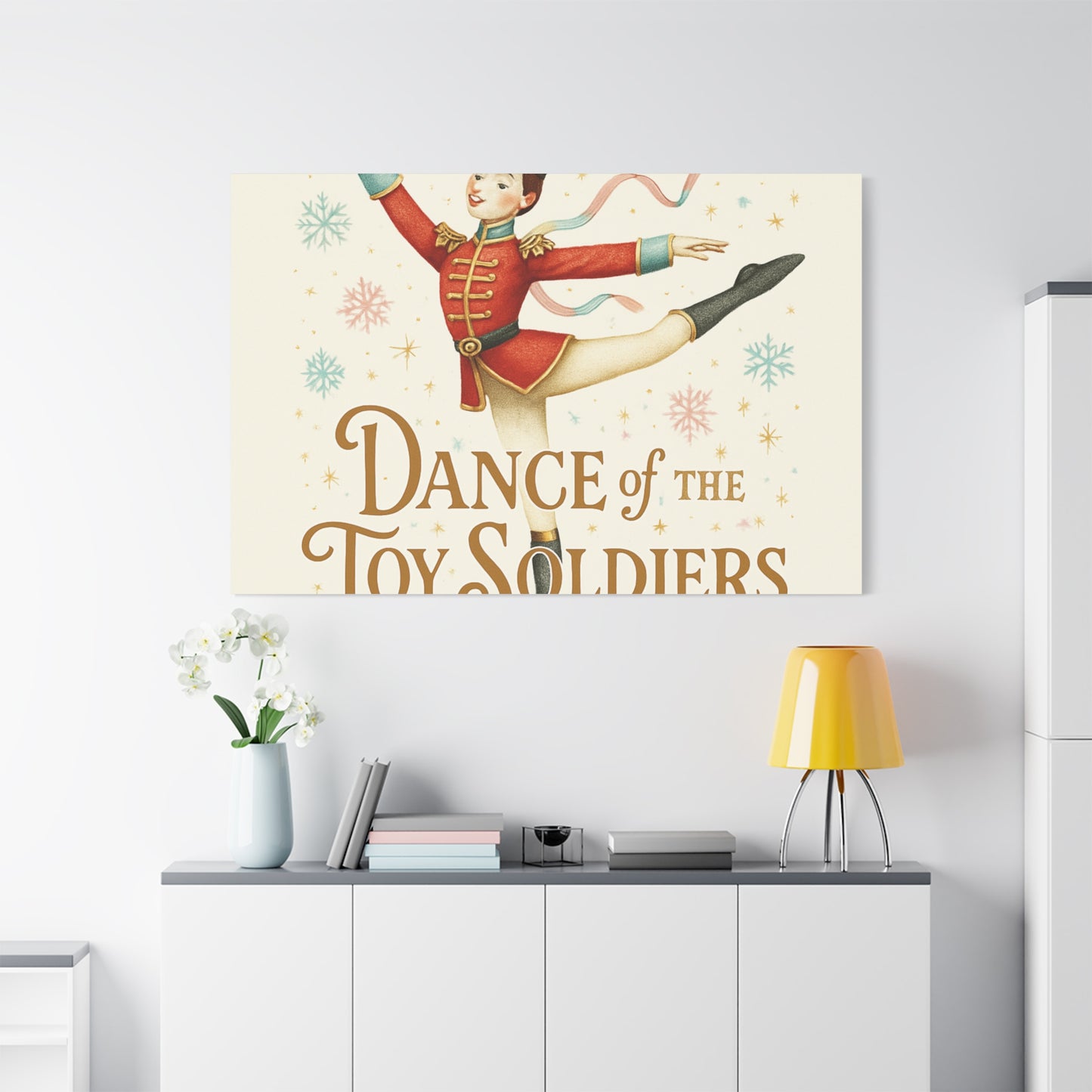 Dance of the Toy Soldiers Canvas Wall Art — Vintage Nutcracker Ballet Print