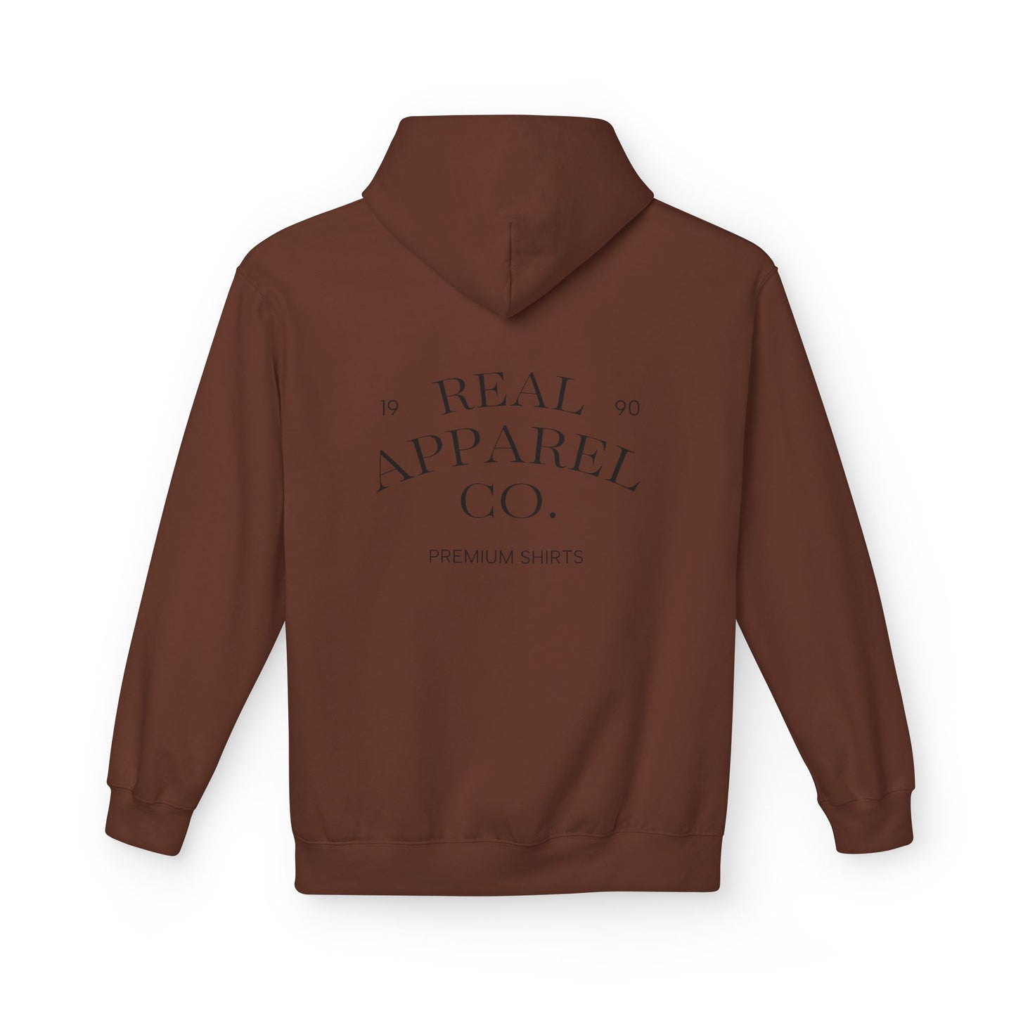 Real Apparel Co. Hoodie — Minimal Vintage Logo Pullover