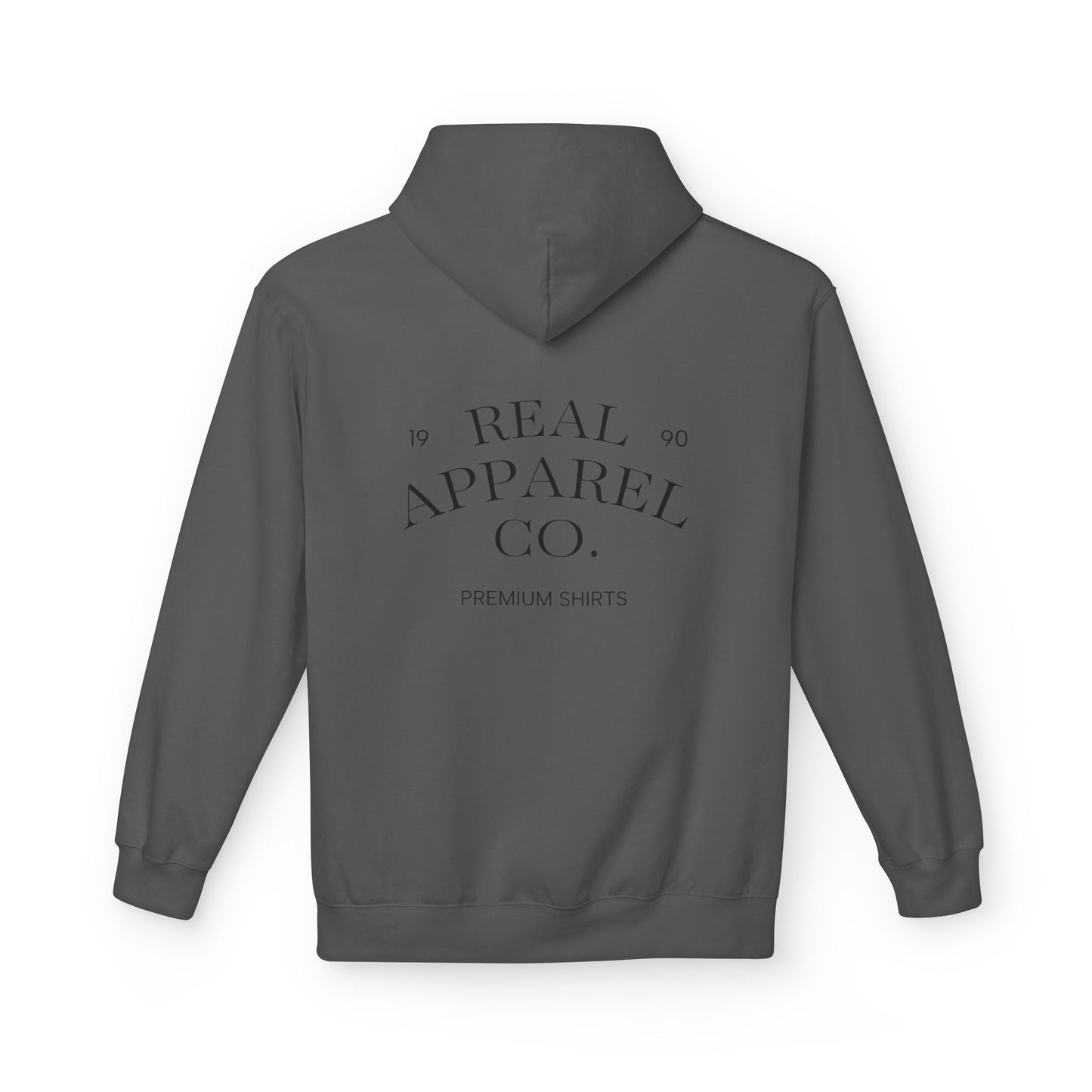 Real Apparel Co. Hoodie — Minimal Vintage Logo Pullover