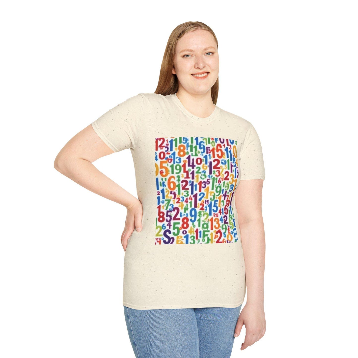 Colorful Numbers Unisex T-Shirt, Vibrant Graphic Tee, Fun Educational Apparel, Gift for Teachers, Kids Learning Shirt