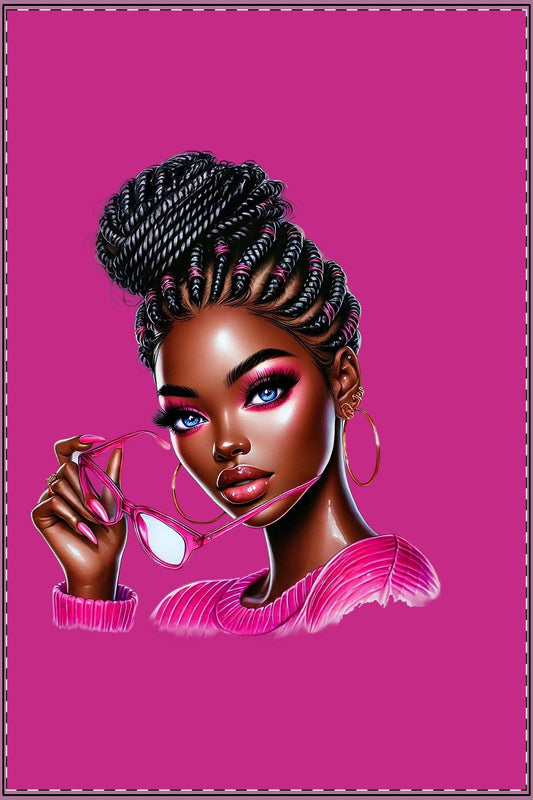 Vibrant Satin Posters, Afrocentric Wall Art, Pink Decor, Boho Home Styling, Trendy Room Aesthetic, Gift for Her