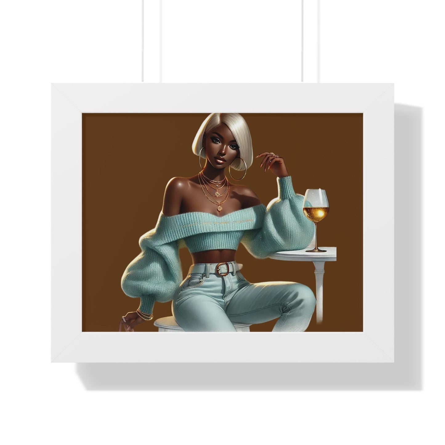 Copy of Chic Art Poster, Stylish Home Decor, Wall Art for Living Room, Wine Lover Gift, Modern Feminine Decor, Trendy Artwork