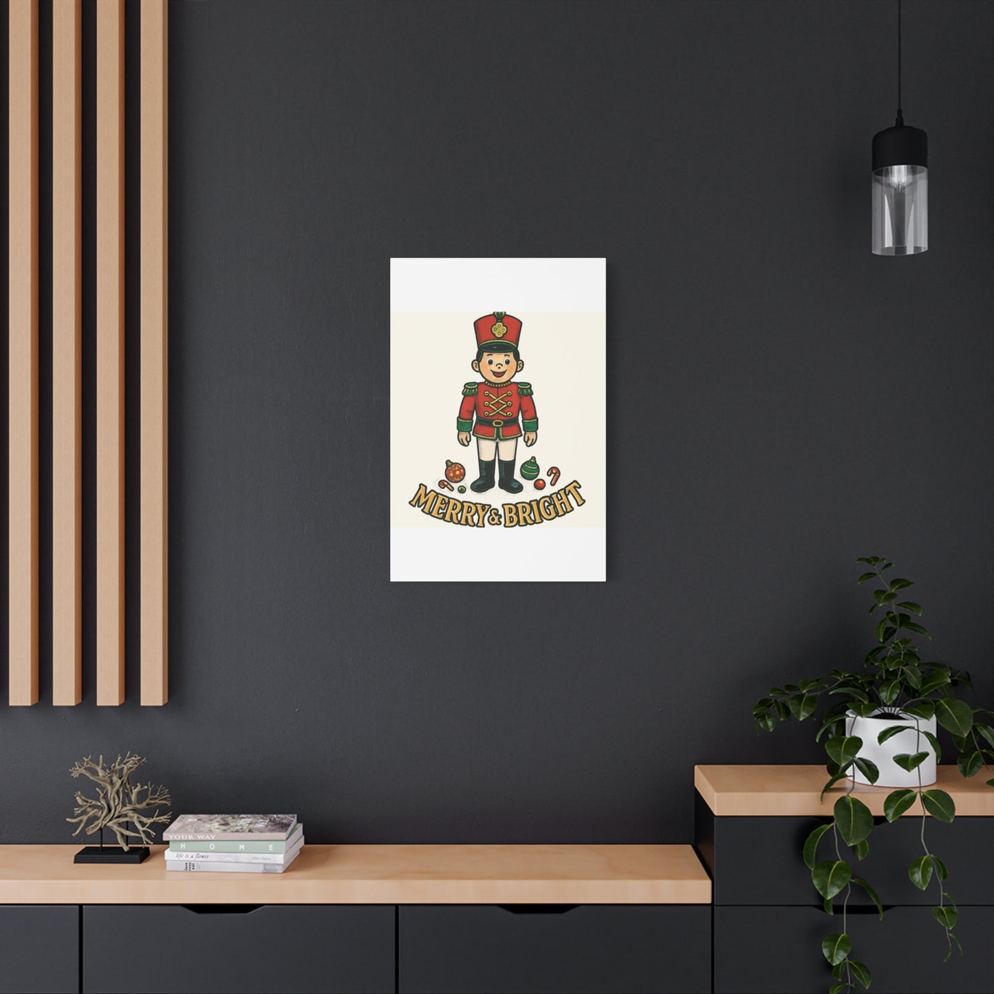 Nutcracker Soldier Matte Canvas Wall Art — Merry & Bright Holiday Decor