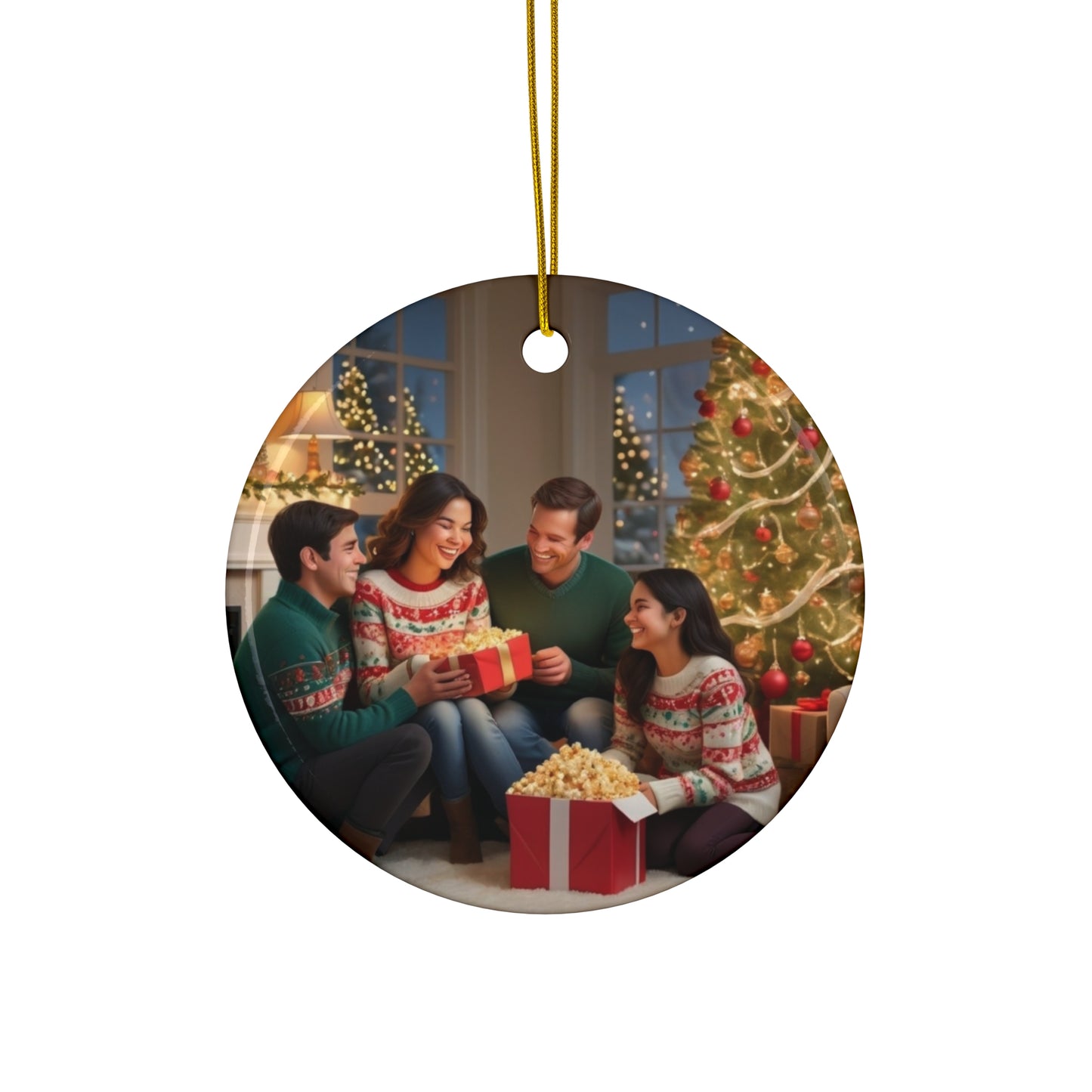 Ceramic Star Ornament — Personalized Photo Christmas Decoration