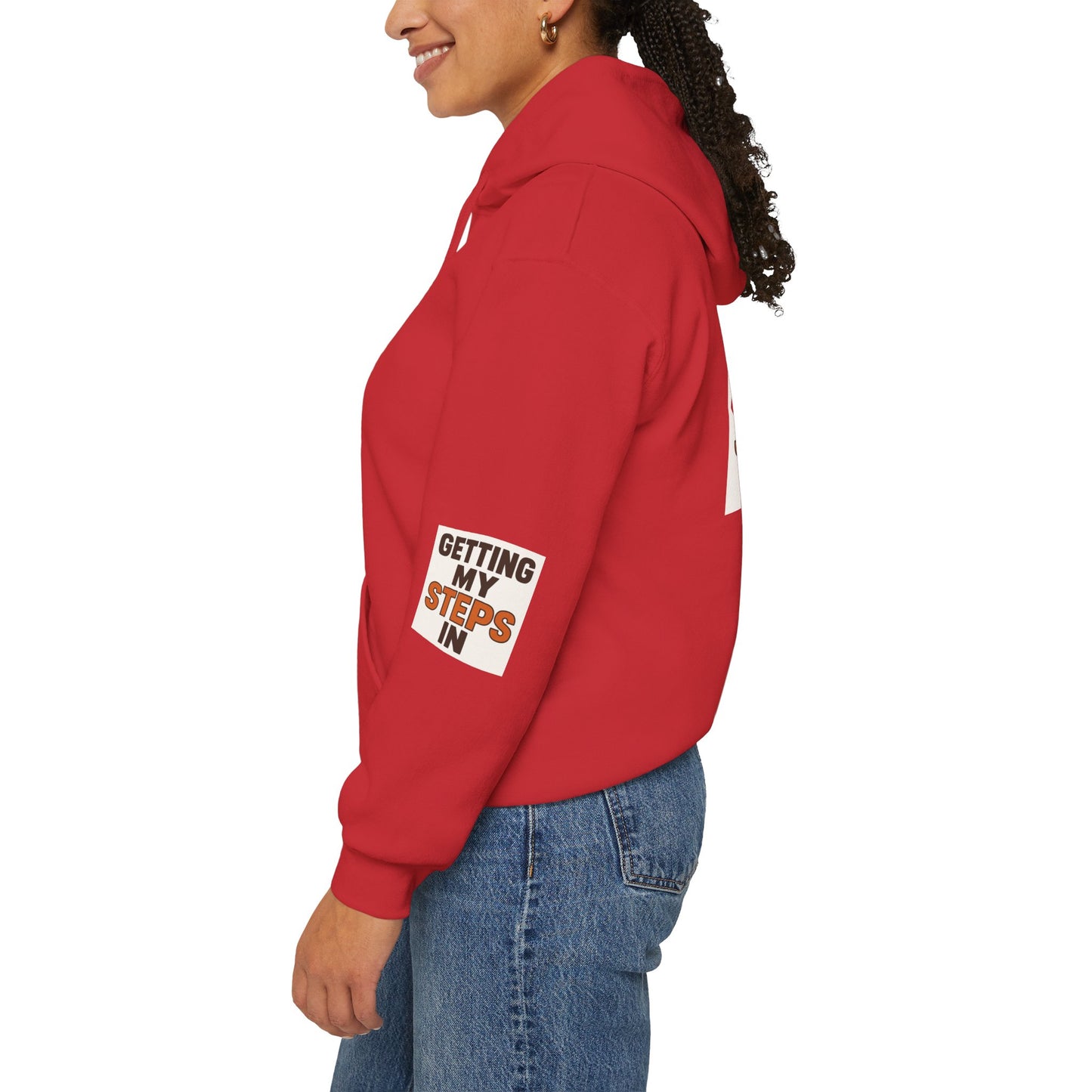 Hoodie — "Getting My Steps In" Motivational Walking Fitness Hoodie