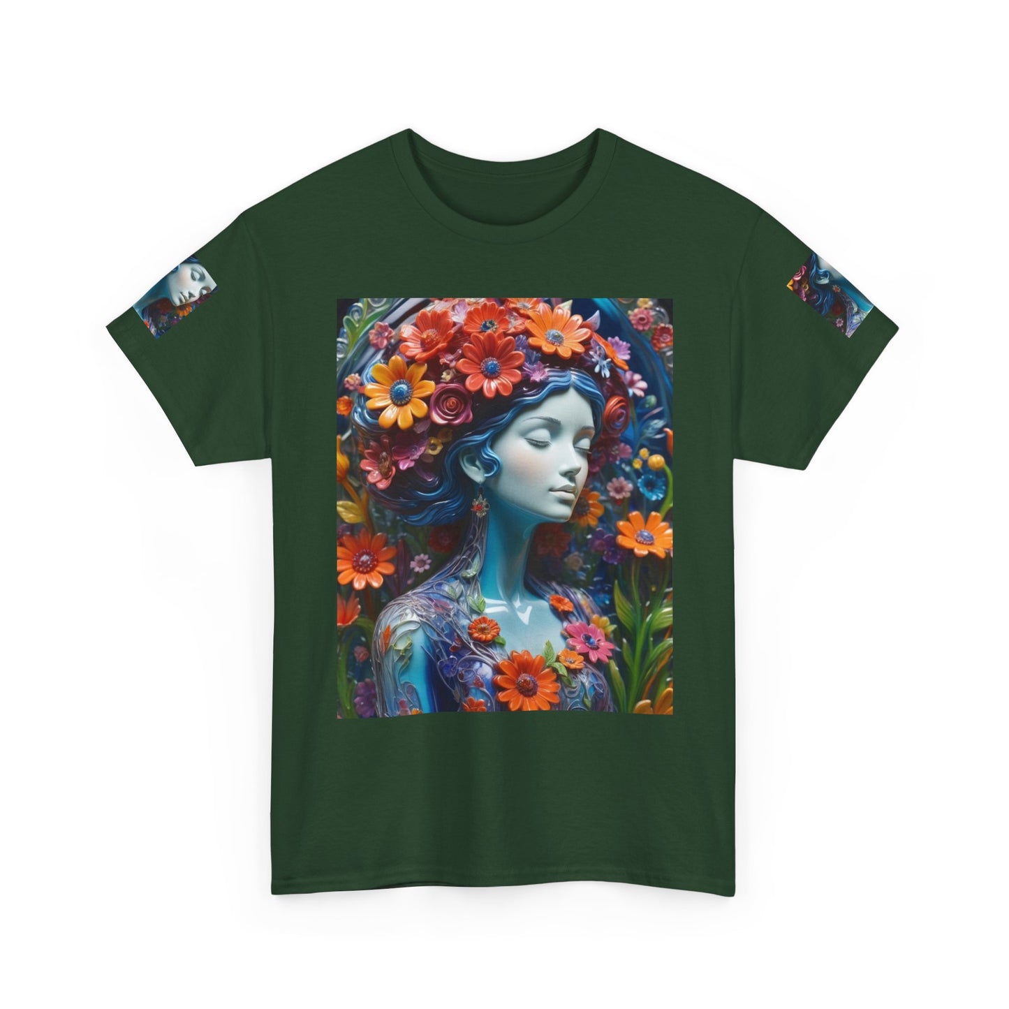 Floral Goddess T‑Shirt — Vibrant Flower Crown Art Tee
