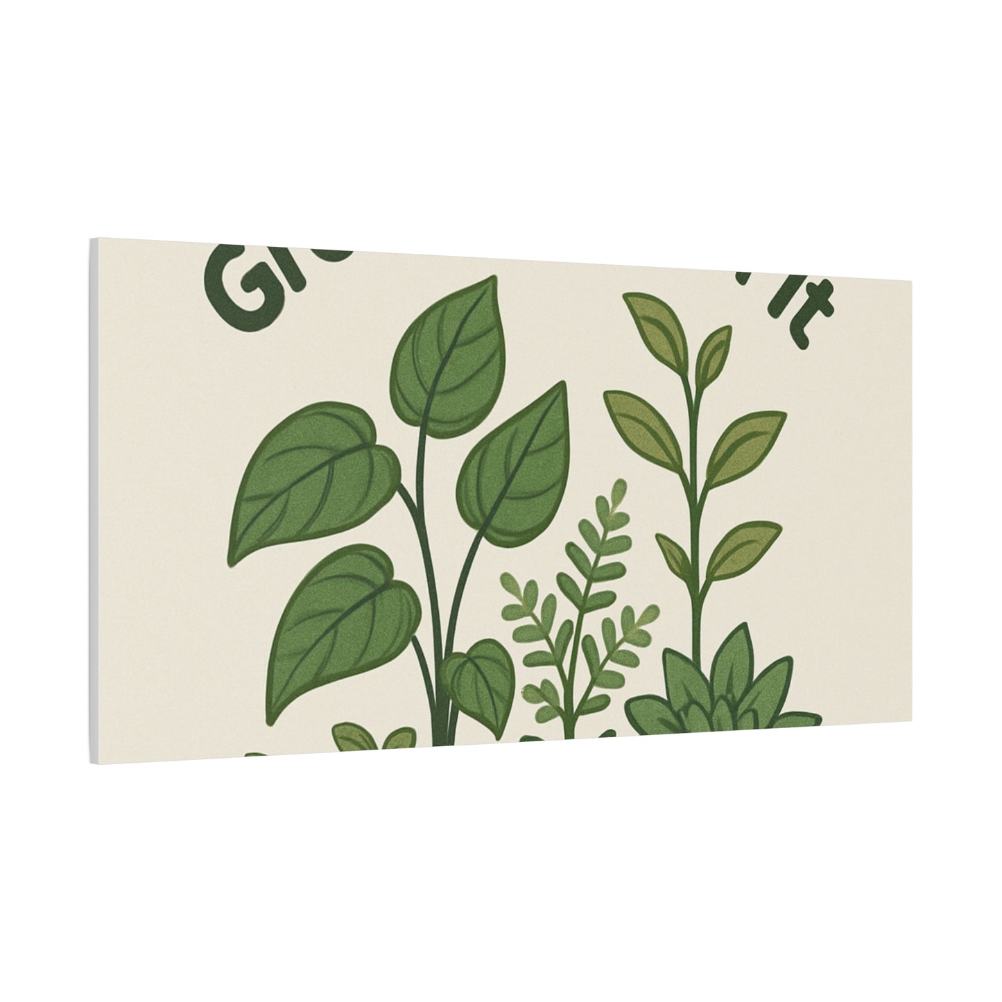 Grow Through It Canvas Wall Art — Botanical Inspirational Quote Matte Print