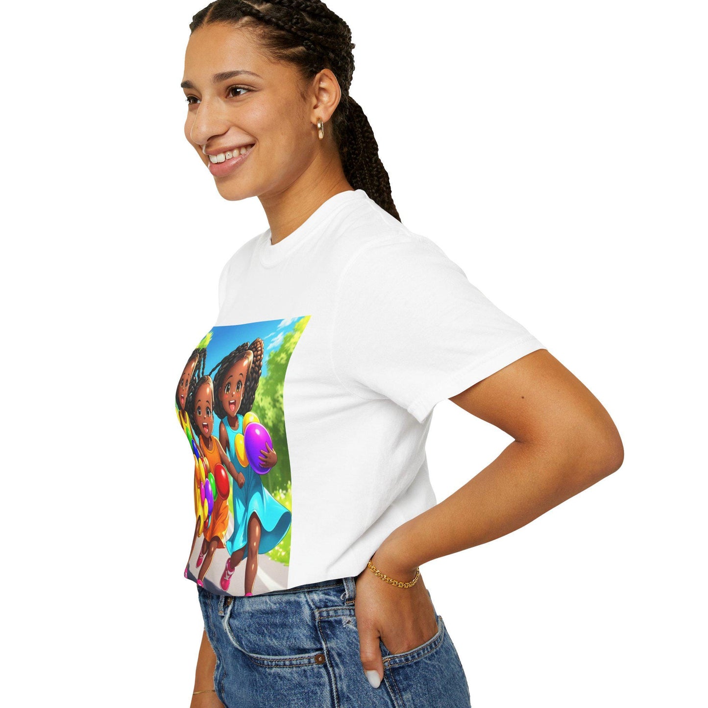 Kids Graphic T-Shirt: Colorful Playful Design, Summer Cotton Tee