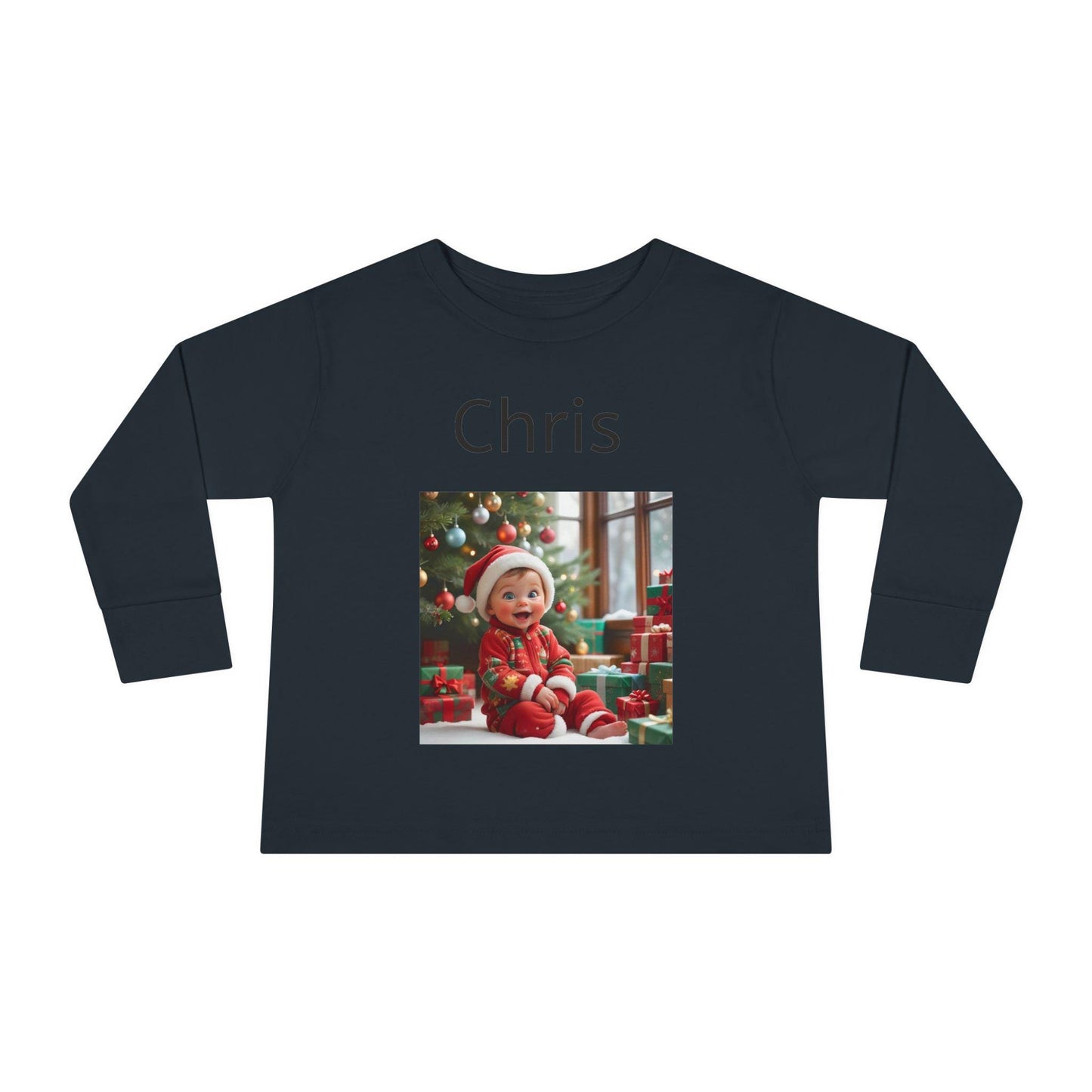 Festive Toddler Long Sleeve Tee, Christmas Shirt, Holiday Outfits, Winter Wear, Cute Baby Gift, Toddler Clothes
