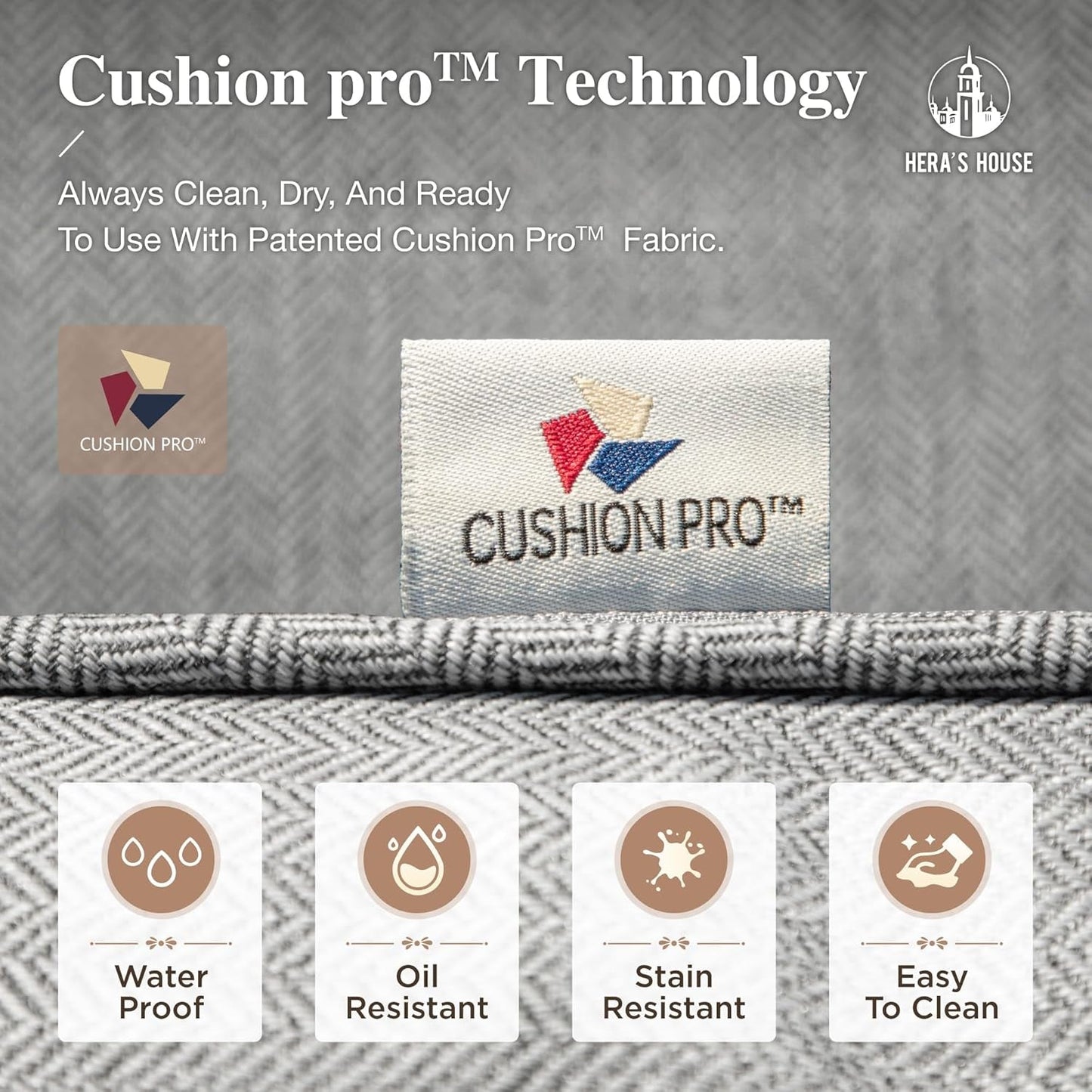 Grey 4 Piece Patio Furniture Set With Cushioned Chairs-1