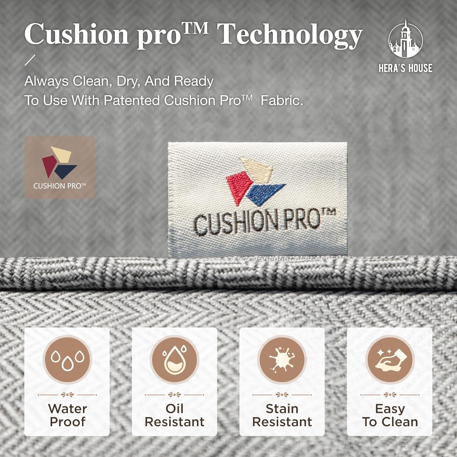 Grey 4 Piece Patio Furniture Set With Cushioned Chairs-1